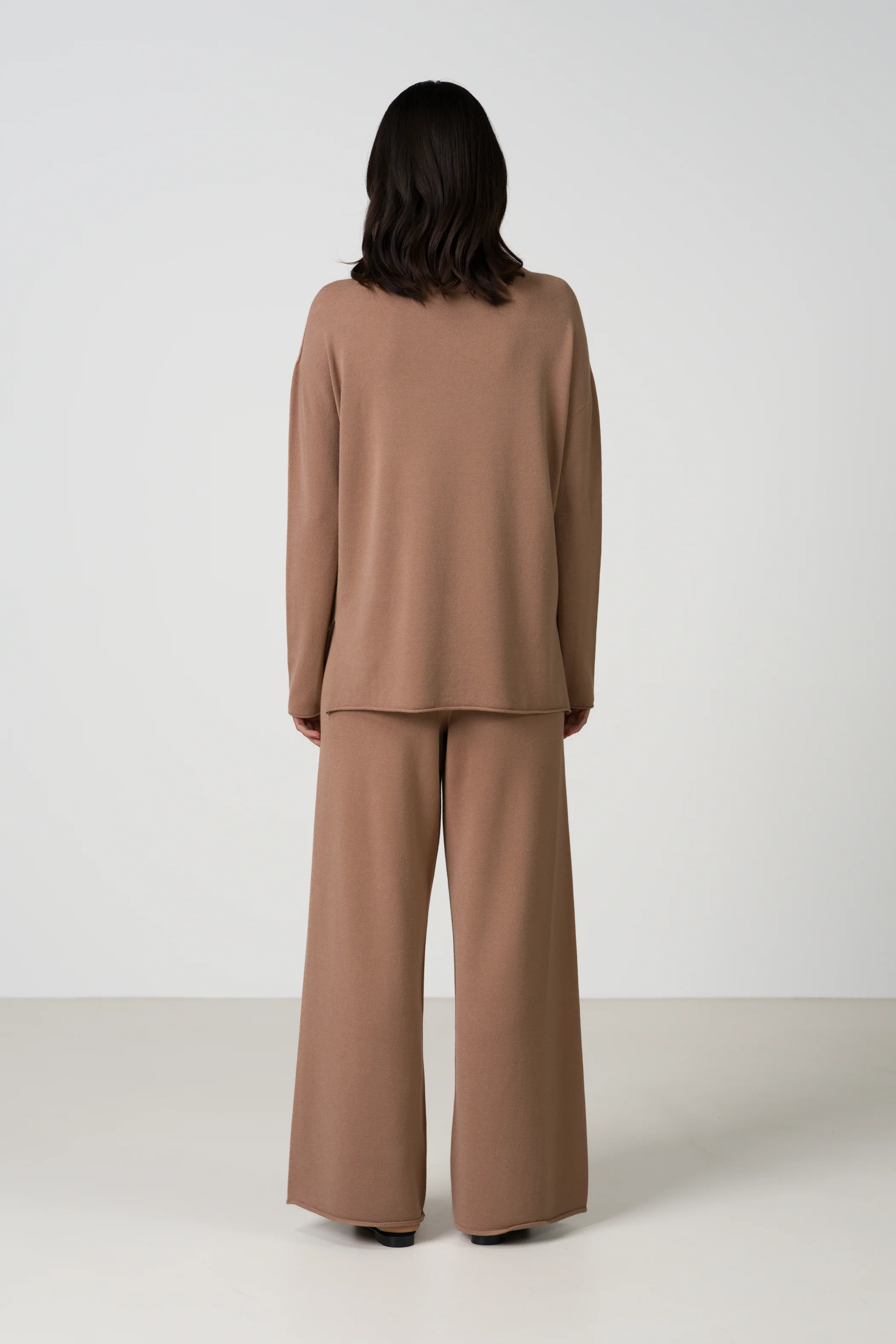 Kaia Roll Neck | Chestnut Brown | Fine Knit - Image 3