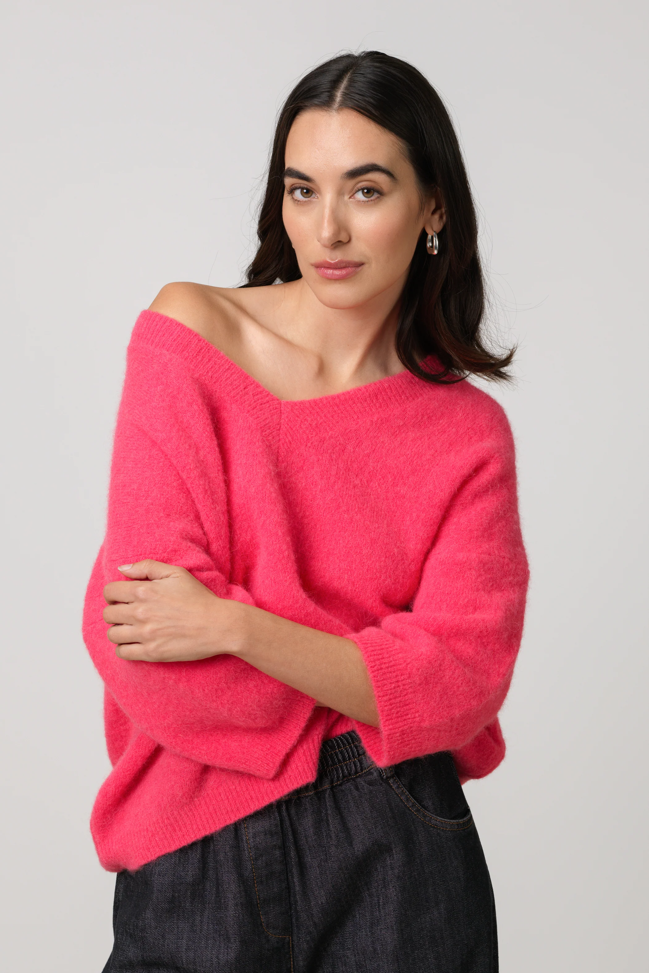 Kelly Sweater | Hot Pink | Alpaca-Wool Blend - Image 2