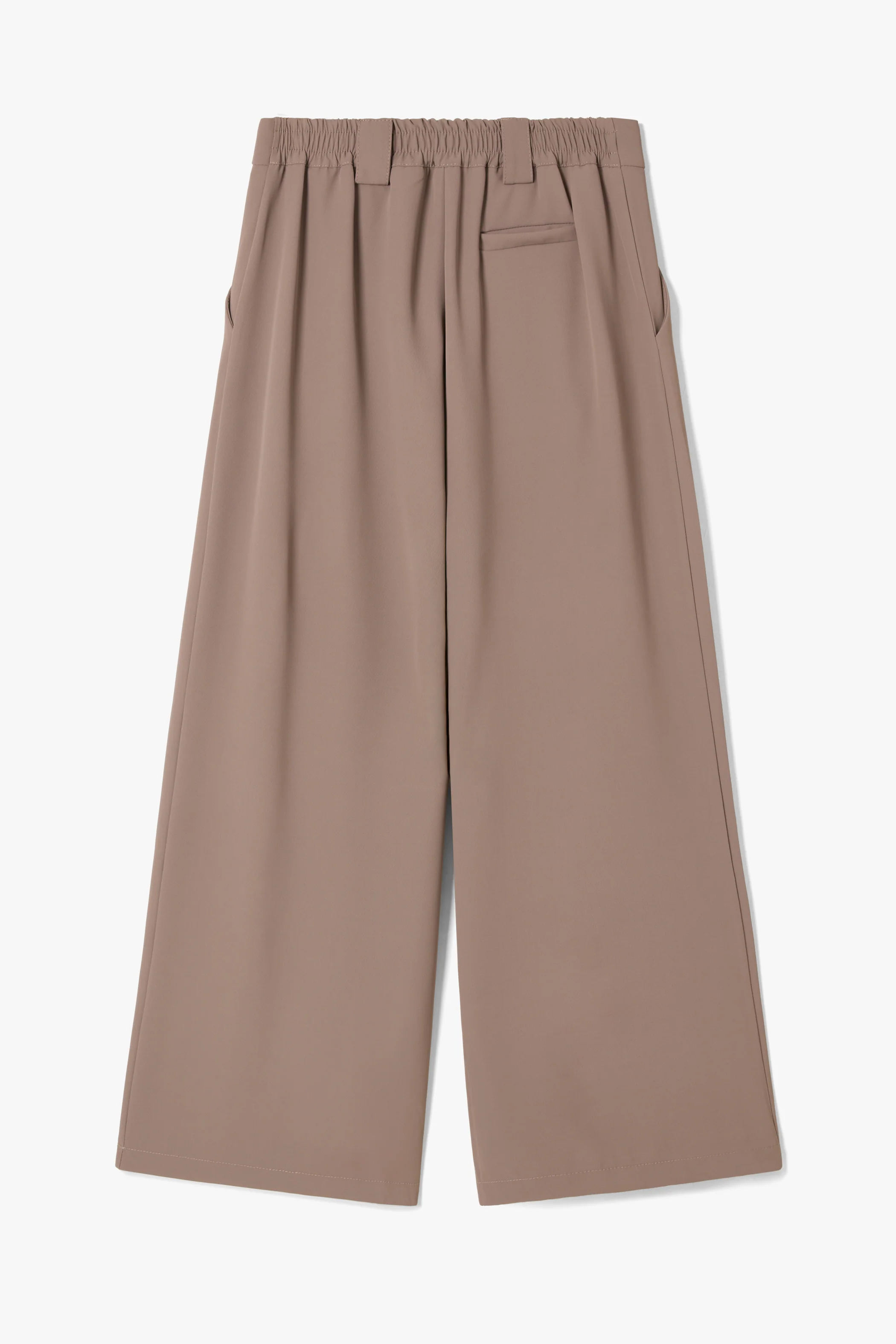 Lana Pleated Elastic Waist Trousers | Taupe - Image 9