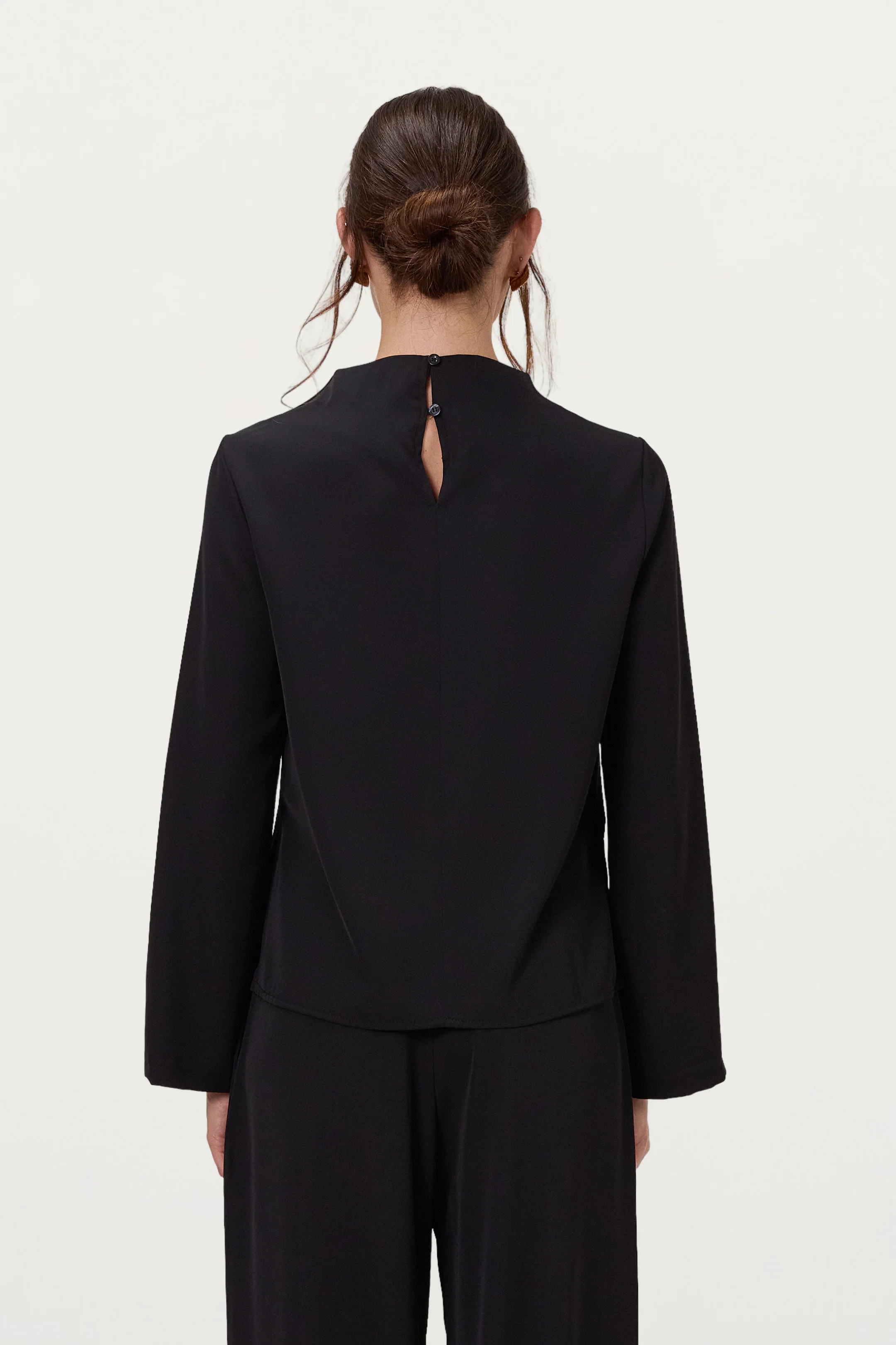 Lana High Neck Top | Black - Image 3