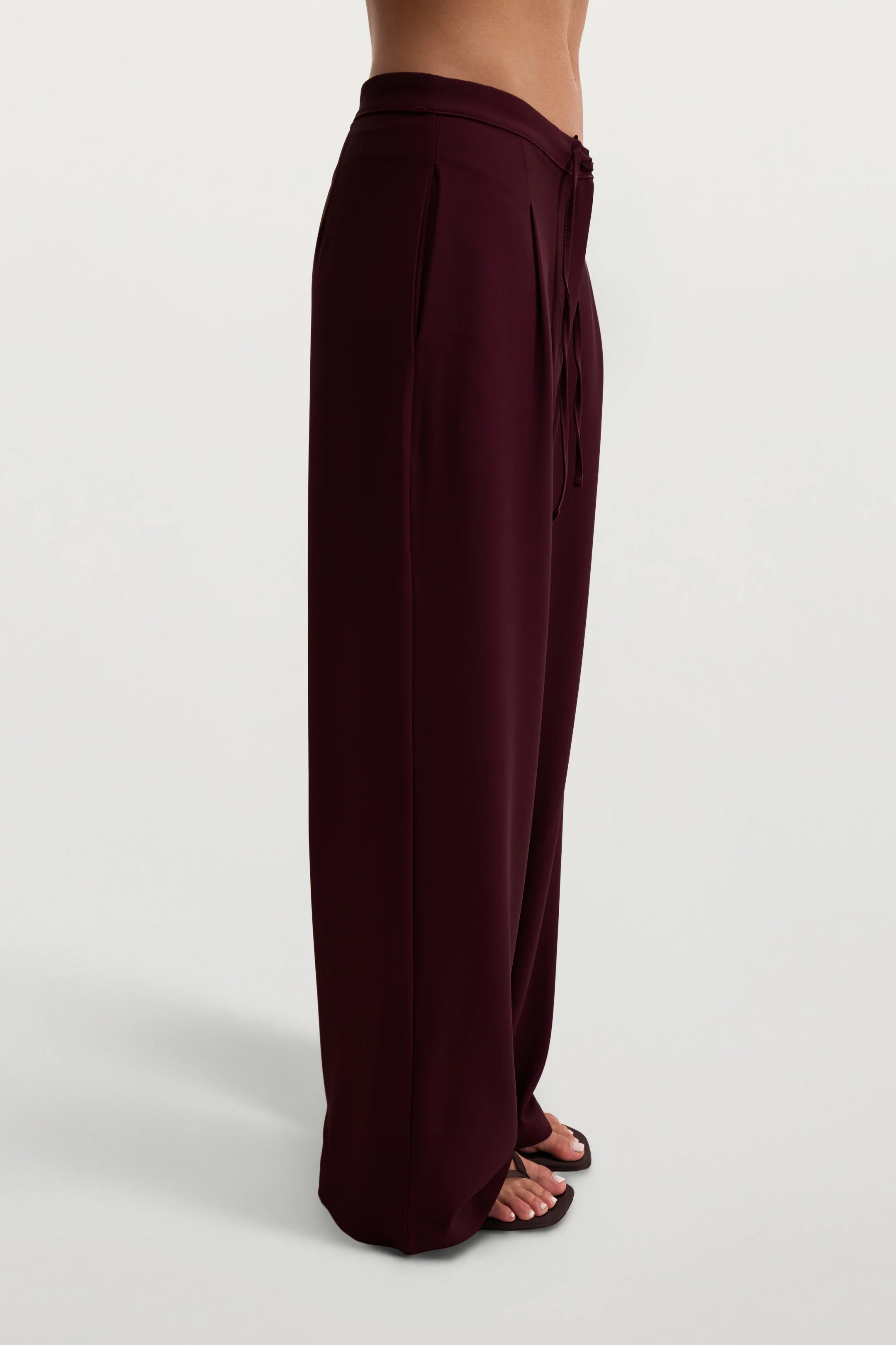Lana Trousers | Burgundy - Image 2