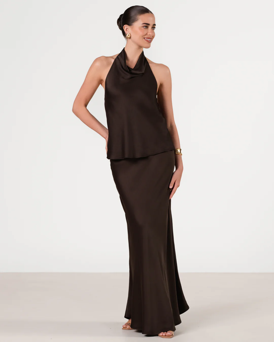 Carmen Backless Halterneck Top | Cocoa Soleil - Image 2