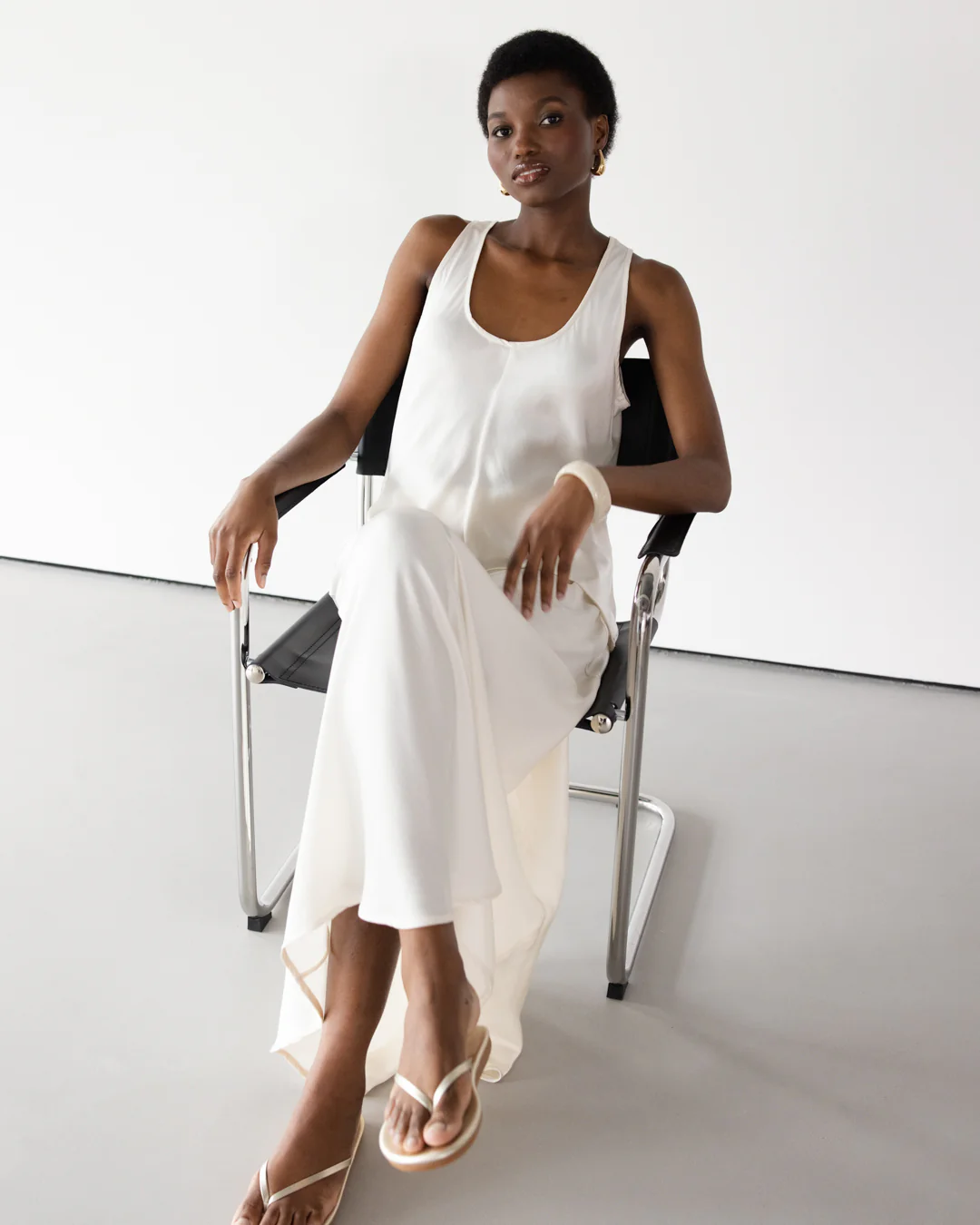 Lexi Satin Maxi Skirt | Ivory - Image 6