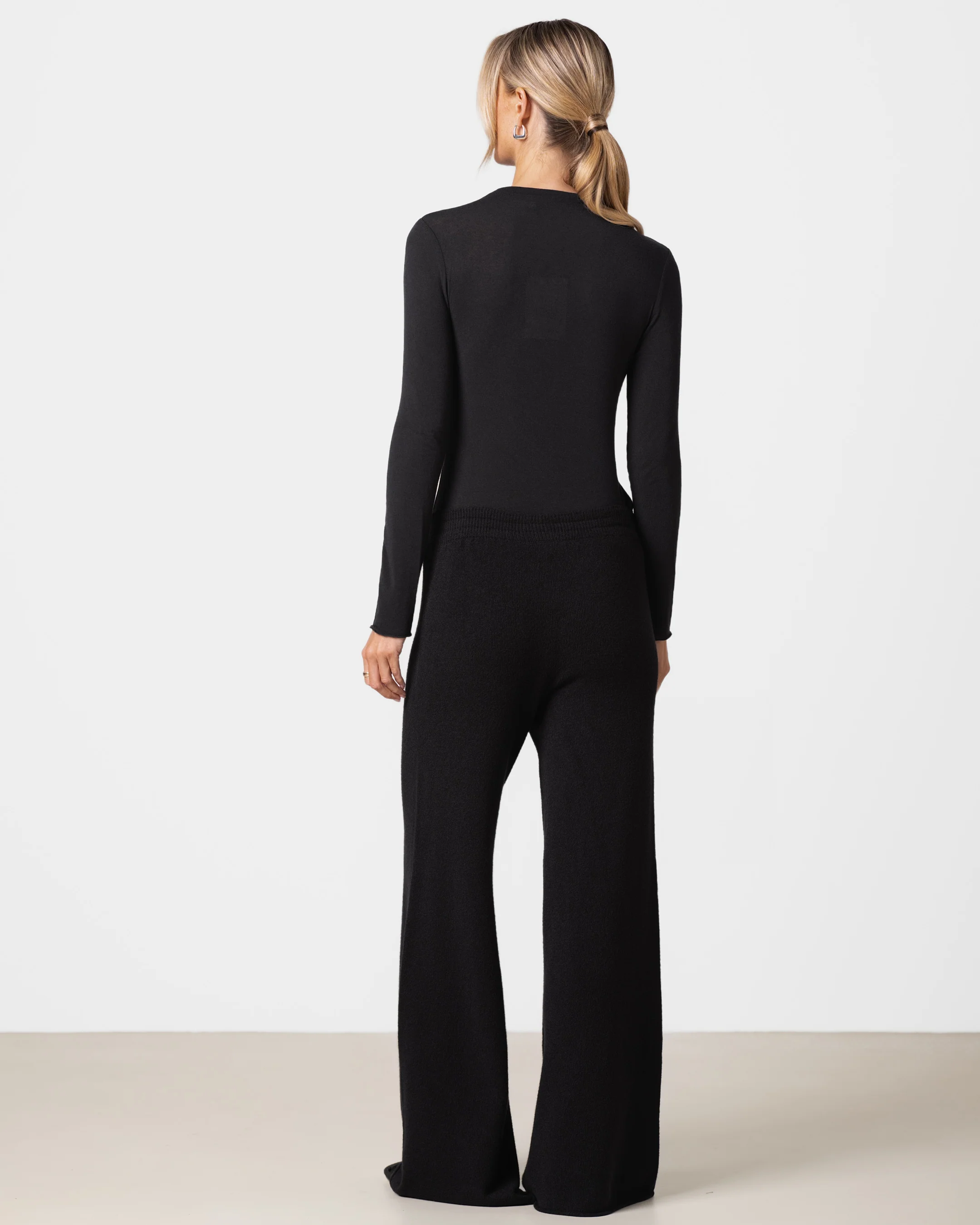 Lucia Featherweight High Neck Top | Black | Modal-Cashmere - Image 4