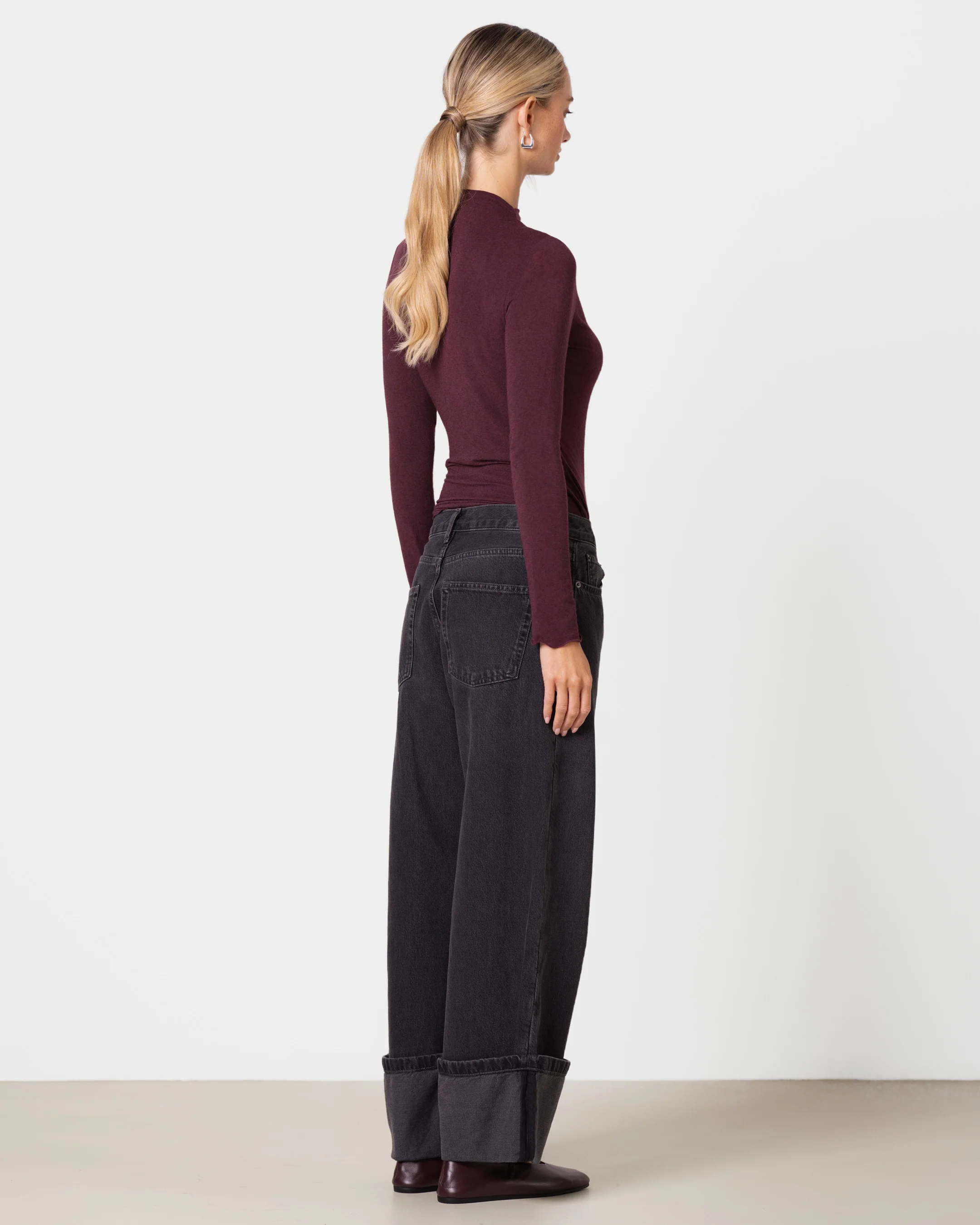 Lucia Featherweight High Neck Top | Amethyst Plum | Modal-Cashmere - Image 6