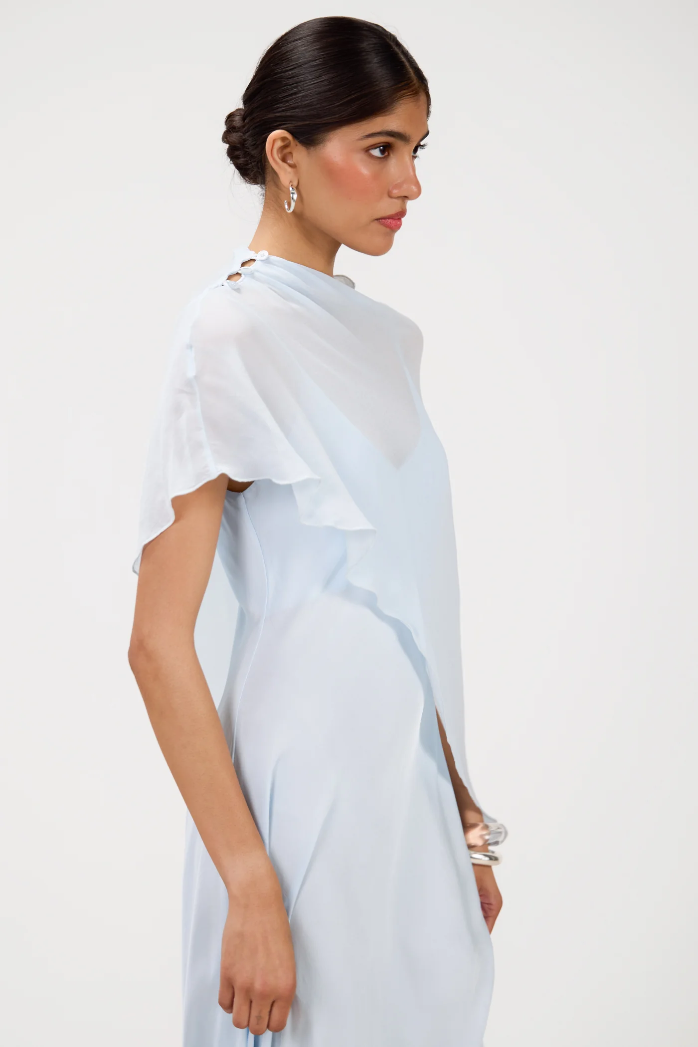 Lumi Asymmetric Poncho | Glacier - Image 2