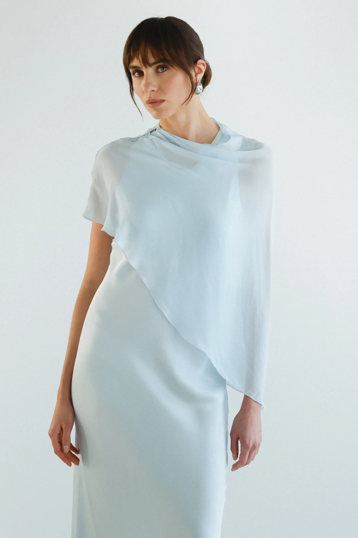 Lumi Asymmetric Poncho | Glacier - Image 5