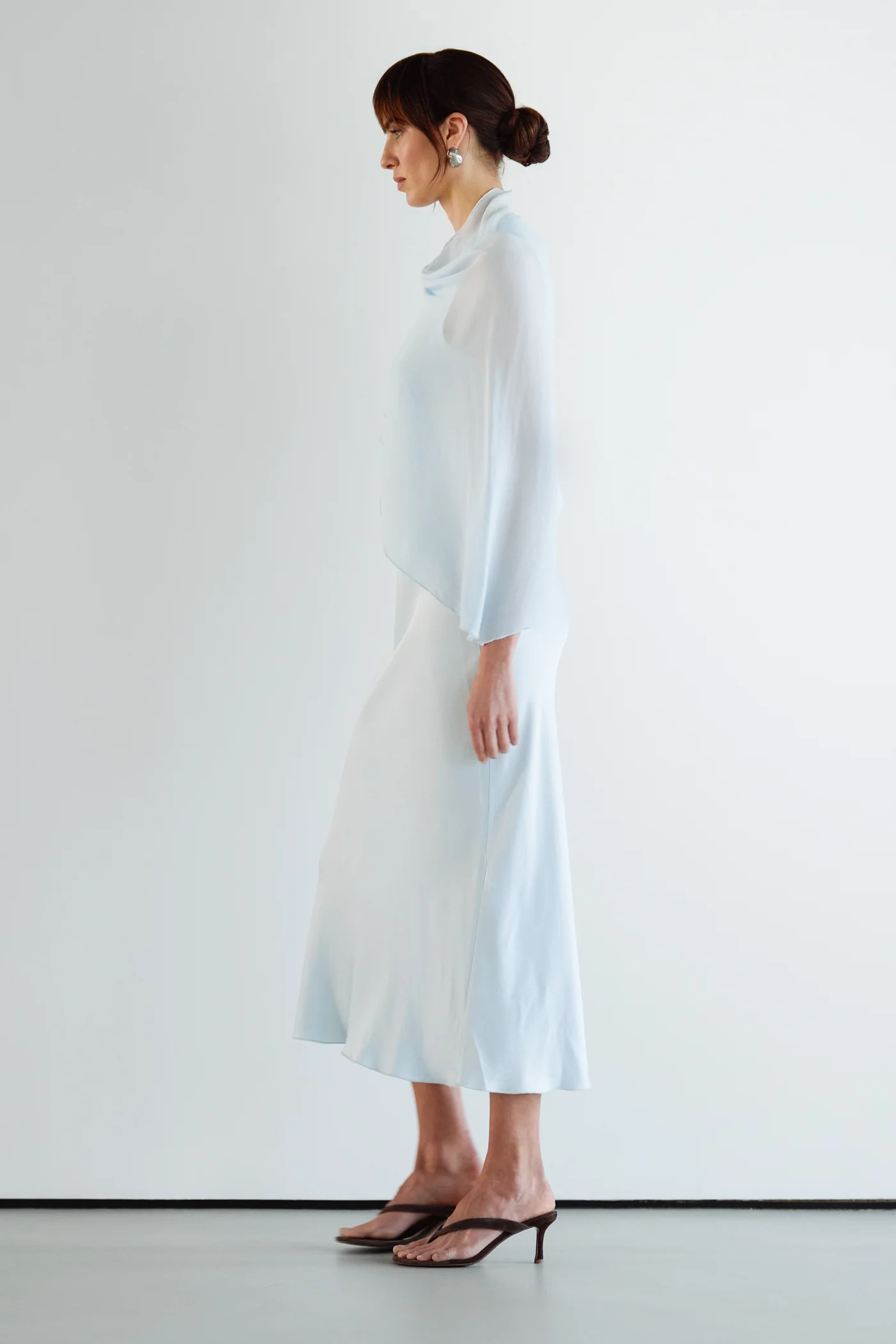 Lumi Asymmetric Poncho | Glacier - Image 9