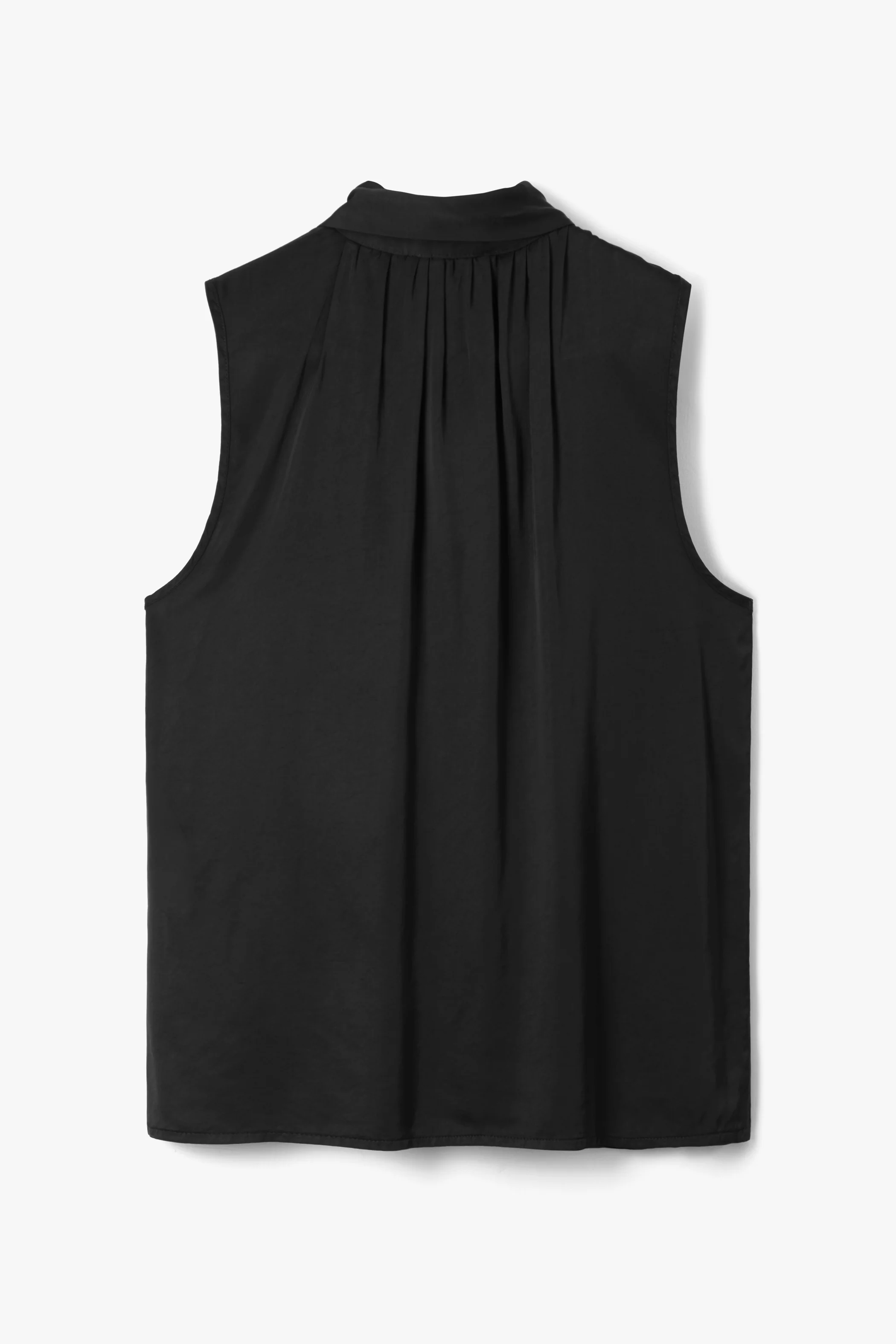 Lyanne Bow Neck Tie Satin Blouse | Black - Image 7