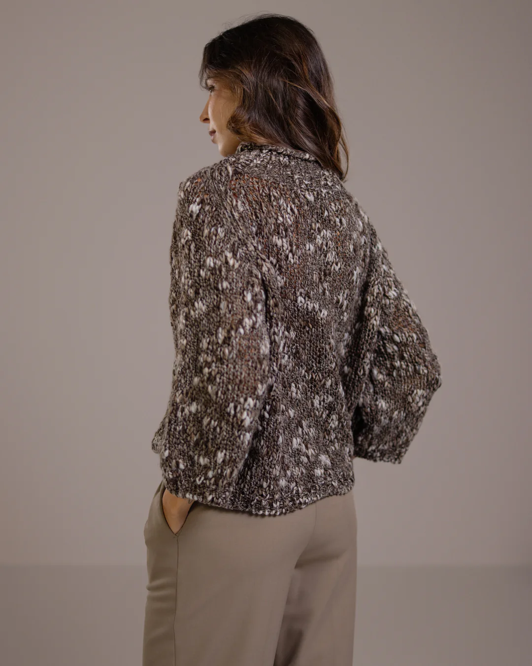 Mabel Mockneck Sweater | Mink | Wool Blend - Image 3