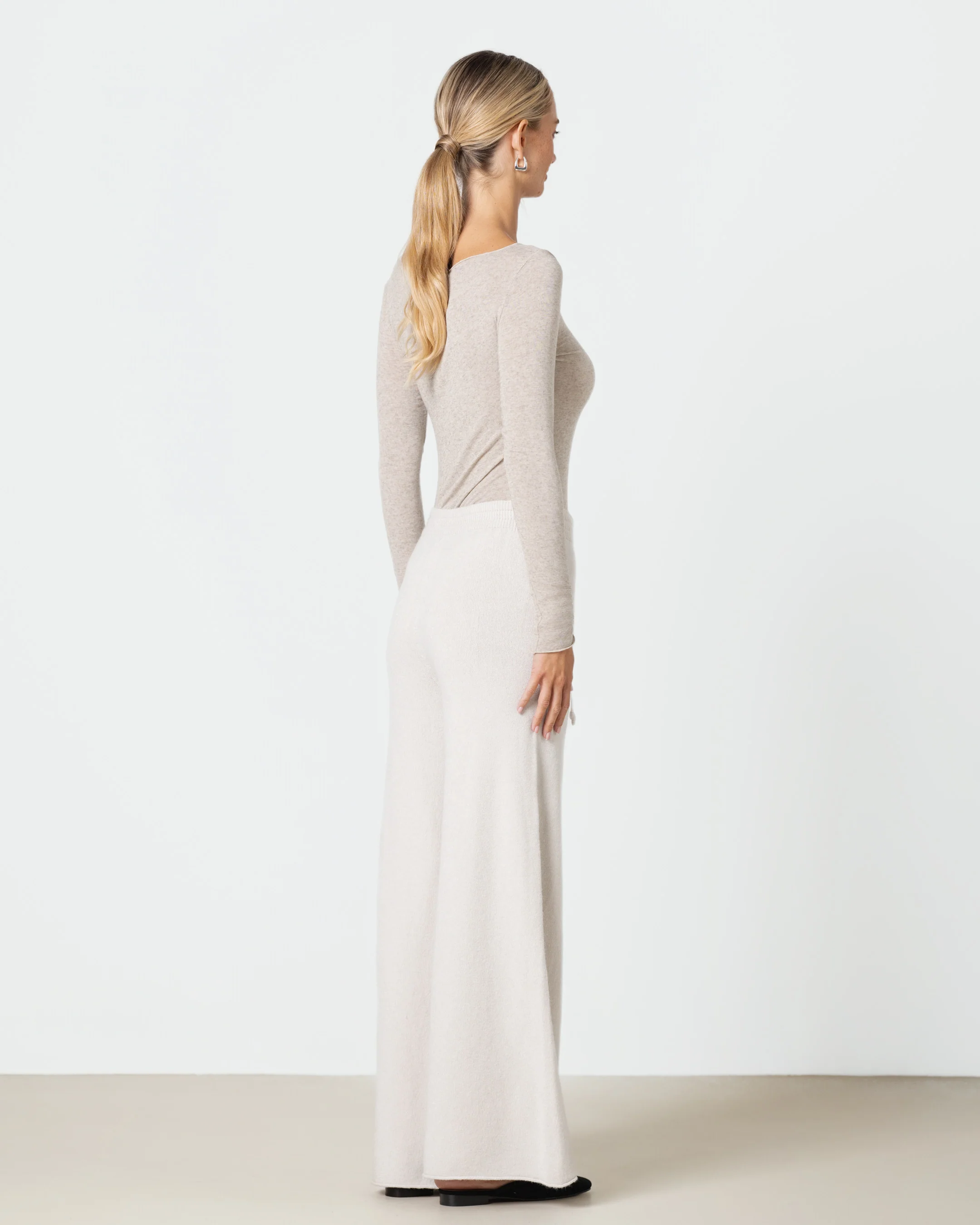 Mae Featherweight Boatneck Top | Oatmeal | Modal-Cashmere - Image 5