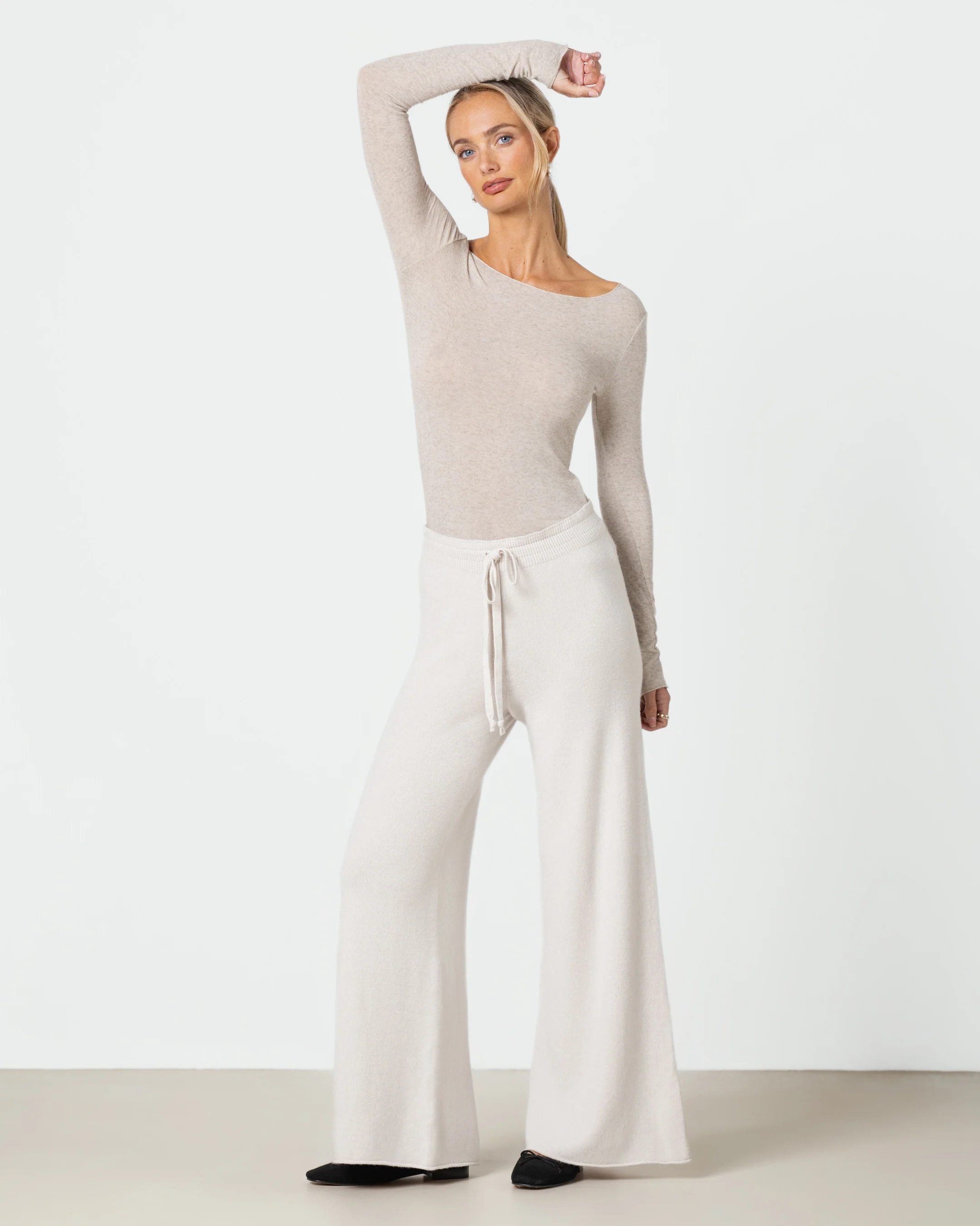 Mae Featherweight Boatneck Top | Oatmeal | Modal-Cashmere - Image 7