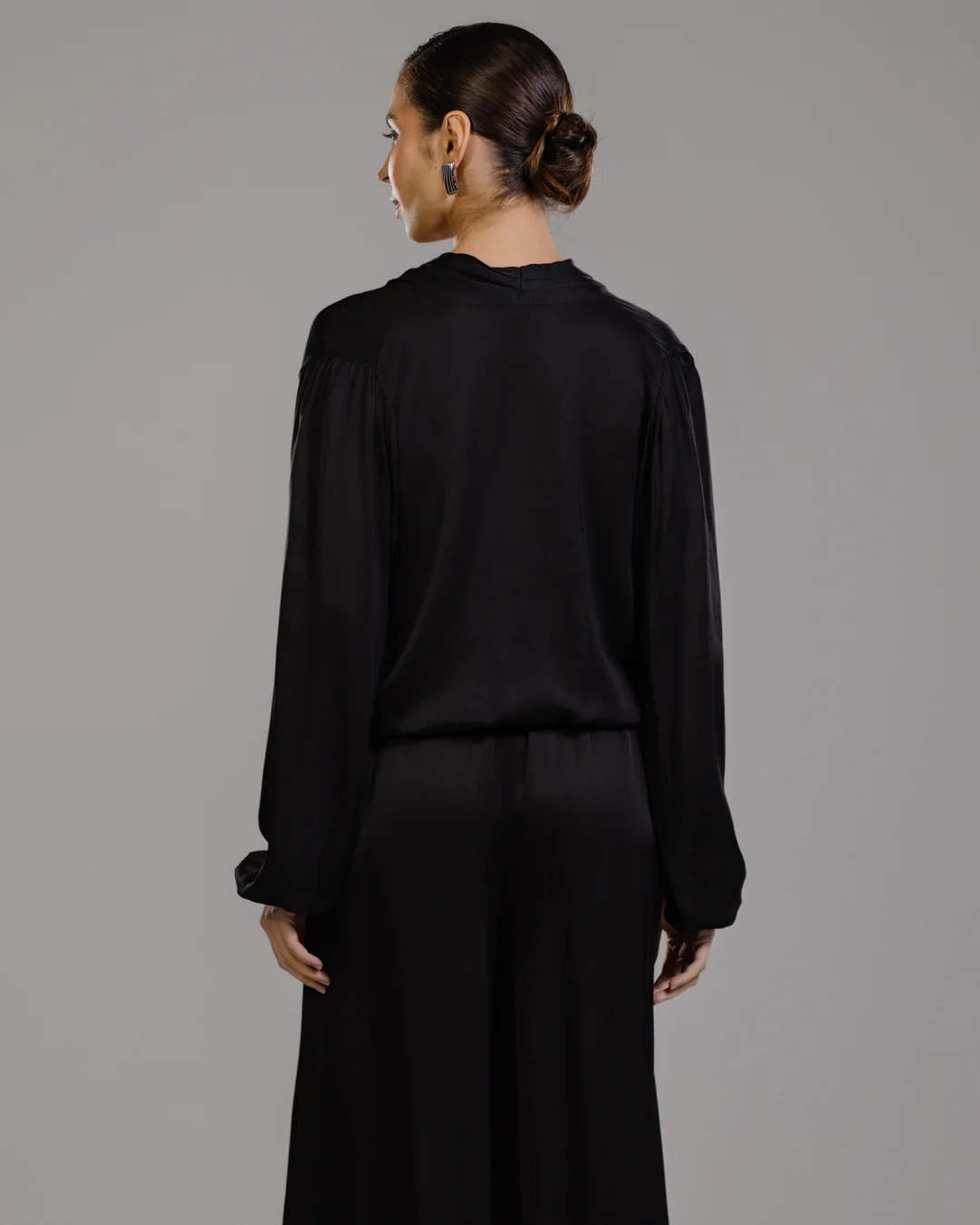 Margot Wrap Blouse | Black - Image 2