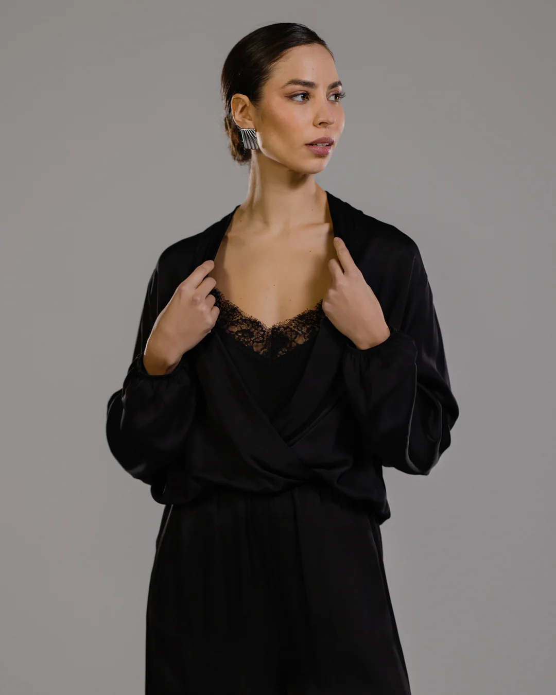 Margot Wrap Blouse | Black - Image 3