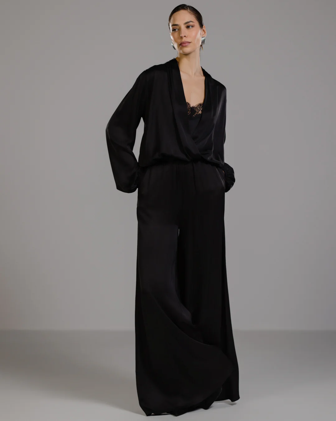 Margot Wrap Blouse | Black - Image 4