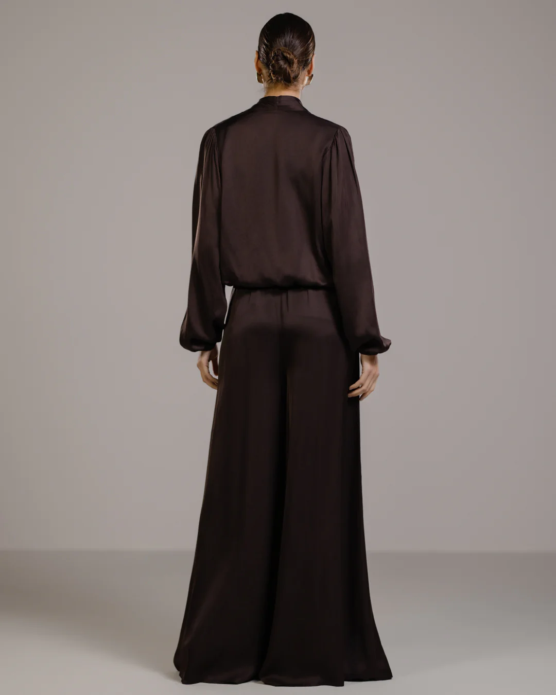 Margot Wrap Blouse | Espresso Brown - Image 3