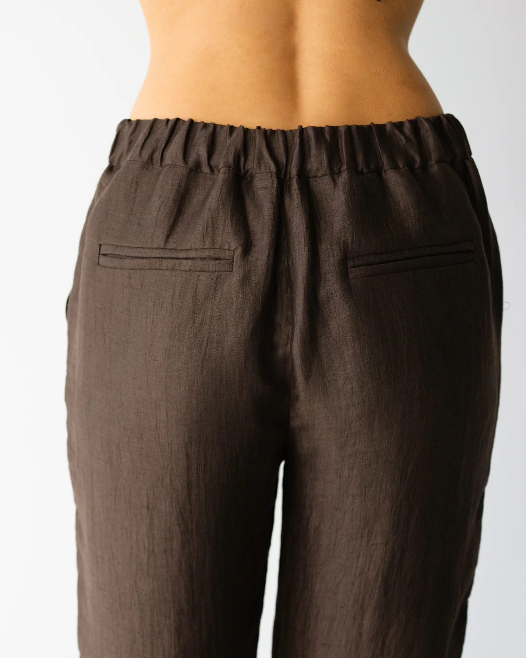 Maris Elastic Waist Trousers | Espresso Brown - Image 5