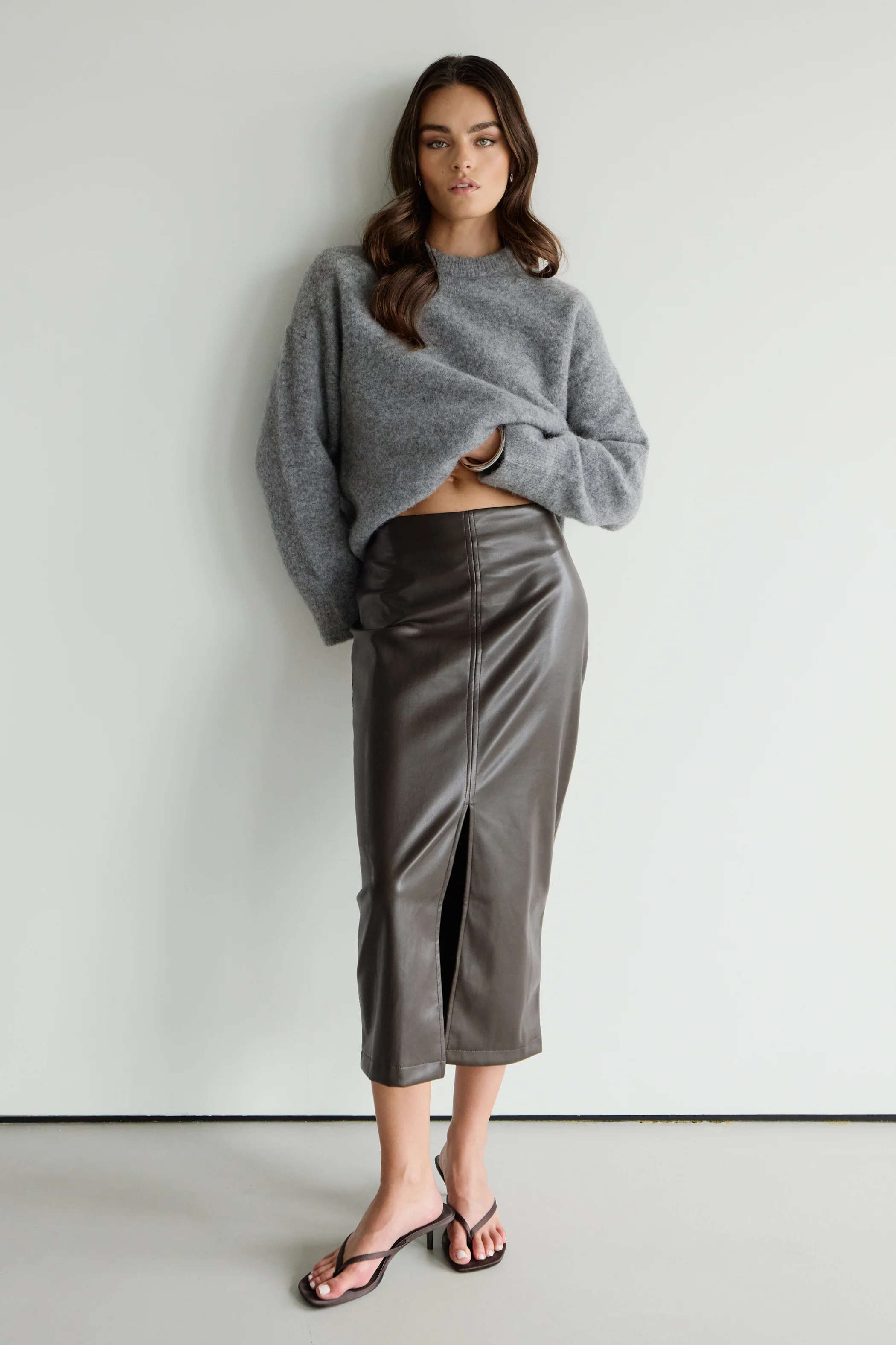Naomi Sweater | Light Grey | Alpaca Blend - Image 10
