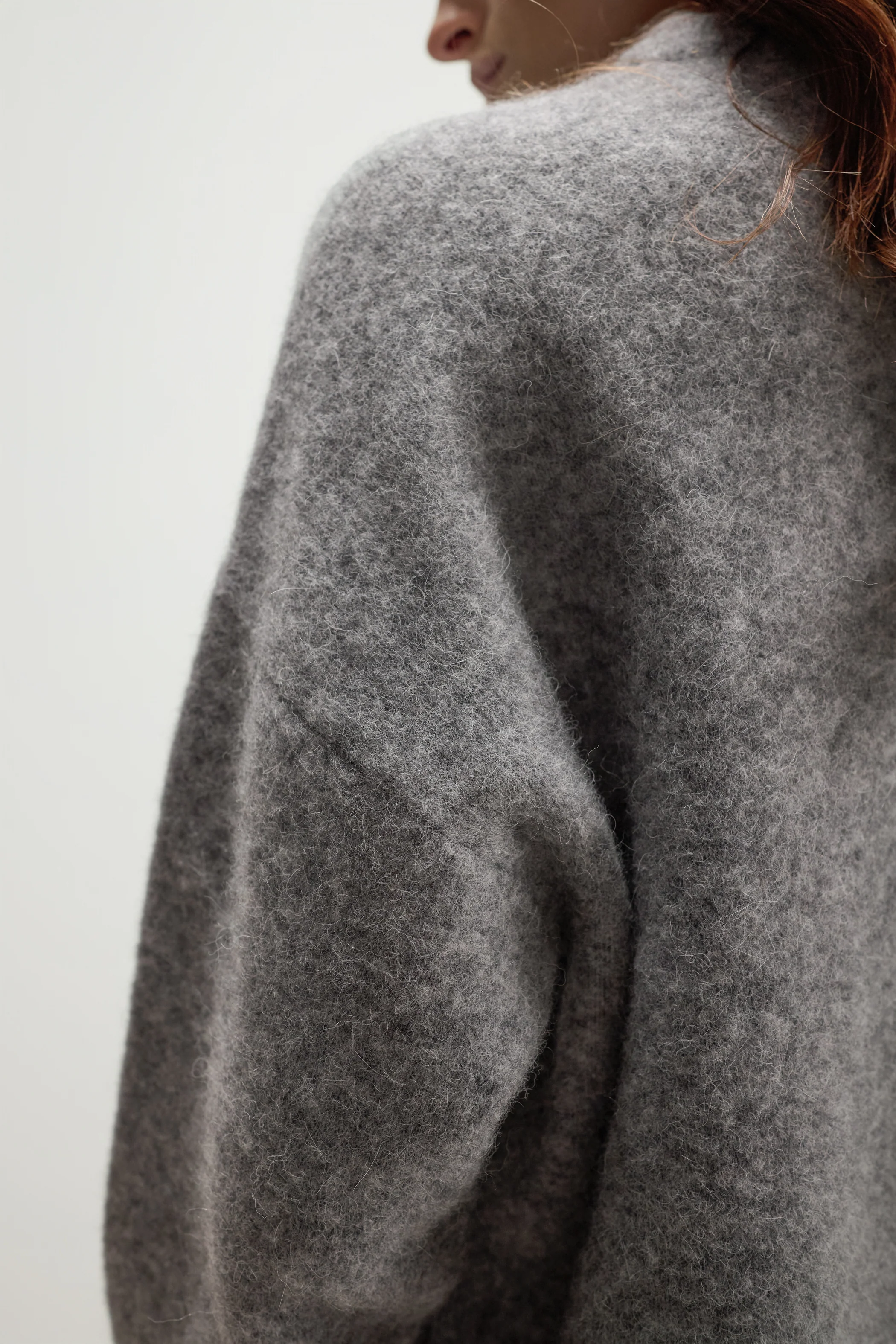 Naomi Sweater | Light Grey | Alpaca Blend - Image 3