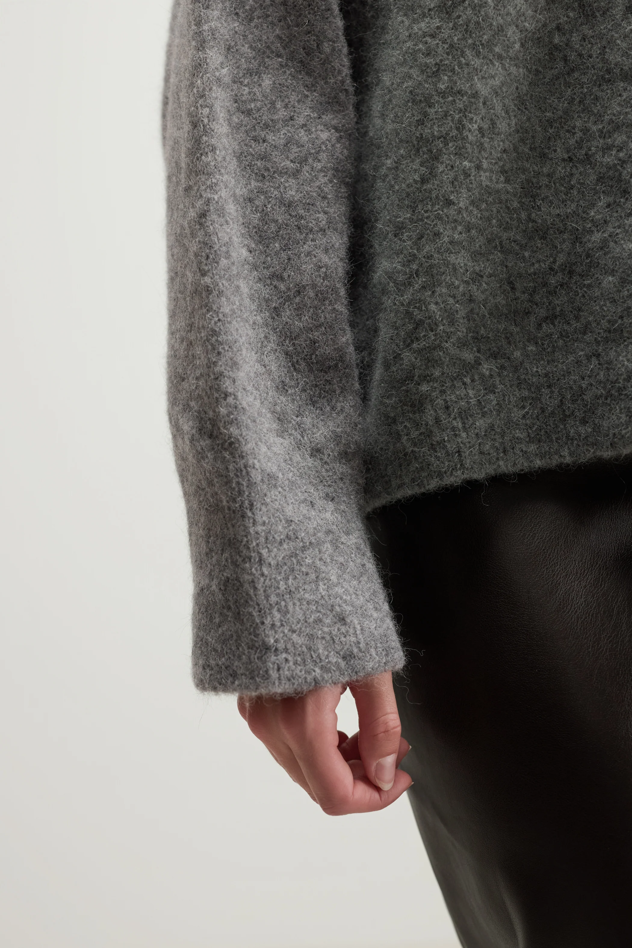 Naomi Sweater | Light Grey | Alpaca Blend - Image 4
