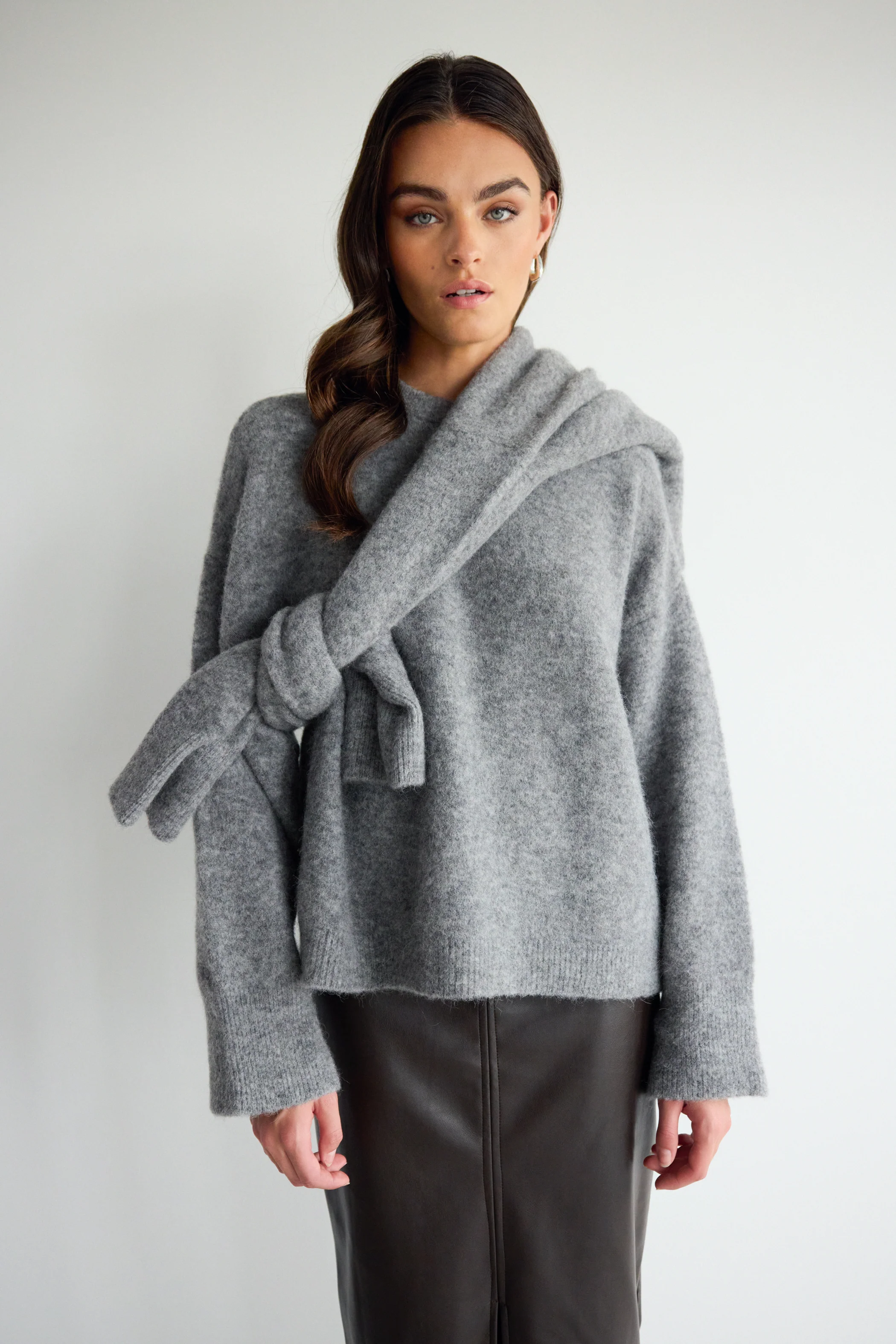 Naomi Sweater | Light Grey | Alpaca Blend - Image 5