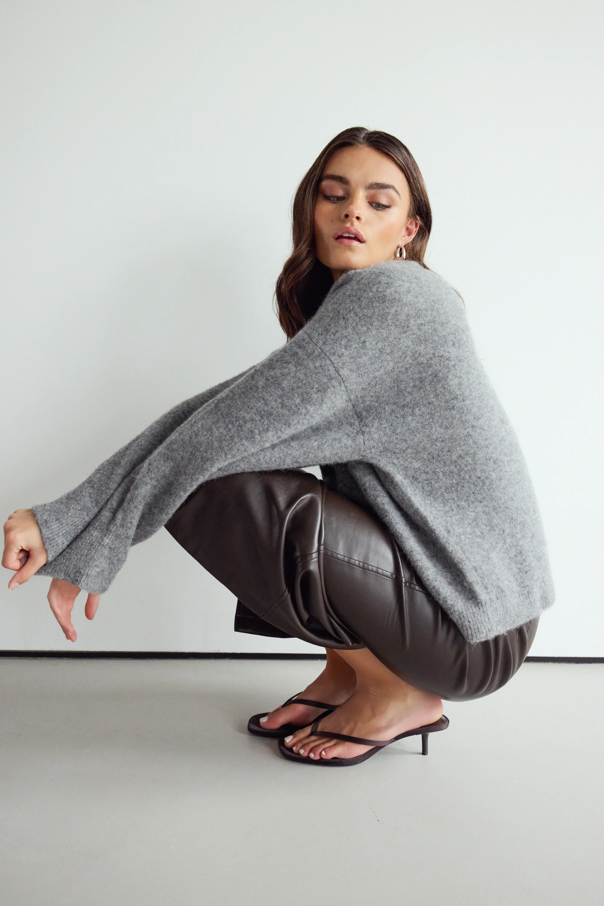 Naomi Sweater | Light Grey | Alpaca Blend - Image 6