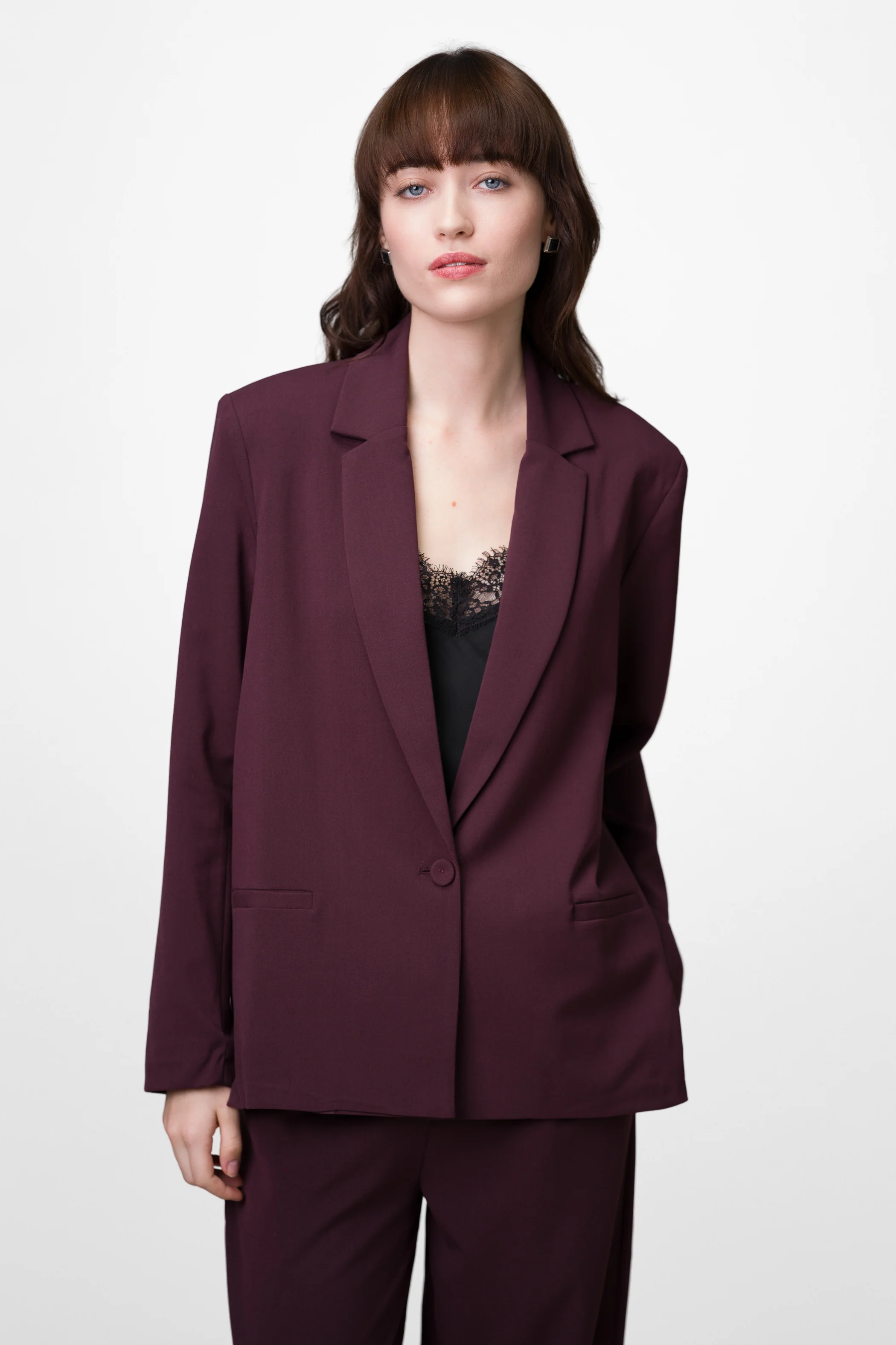 Neve Blazer | Burgundy