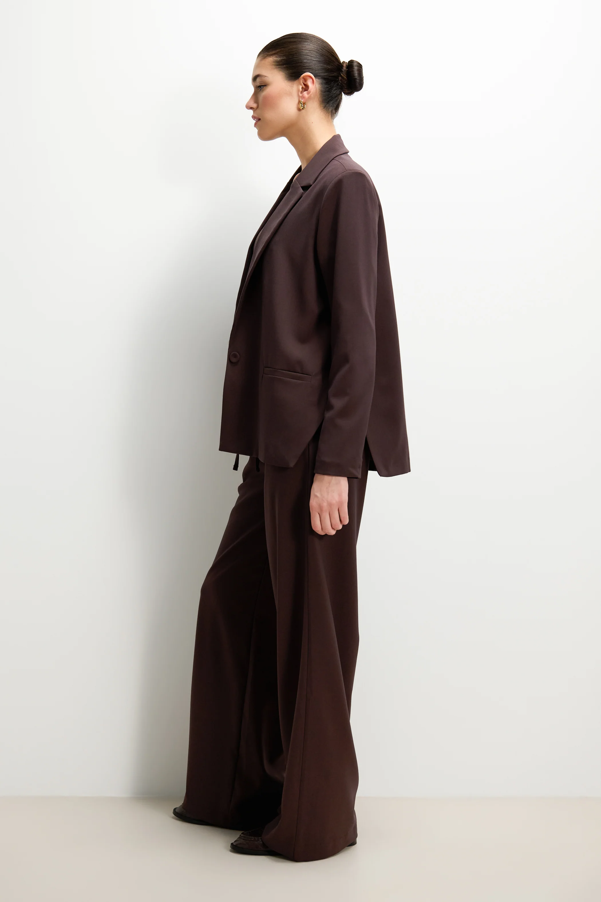 Neve Drawstring Trousers | Espresso Brown - Image 8