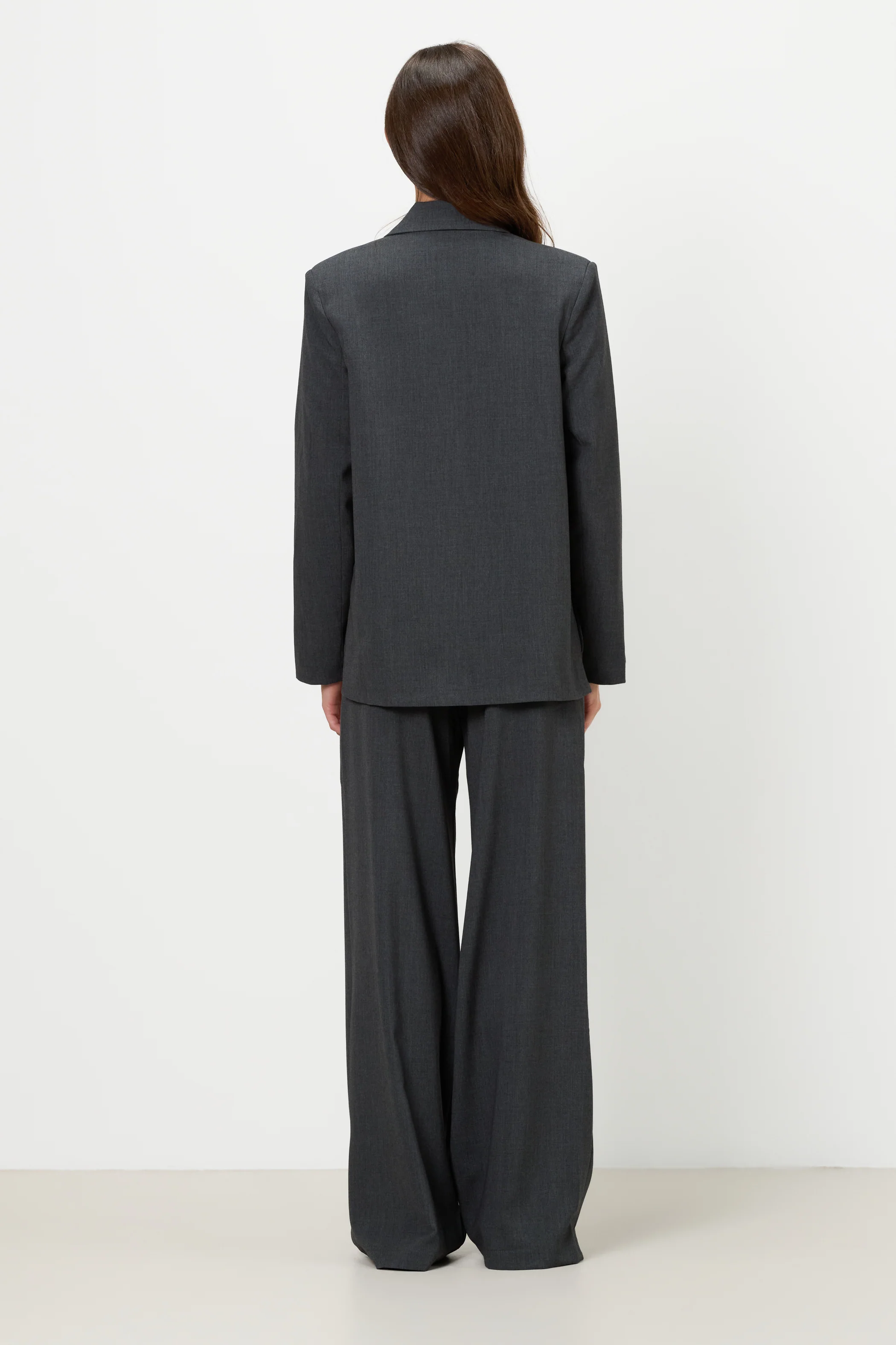Neve Drawstring Trousers | Dark Grey Melange - Image 7