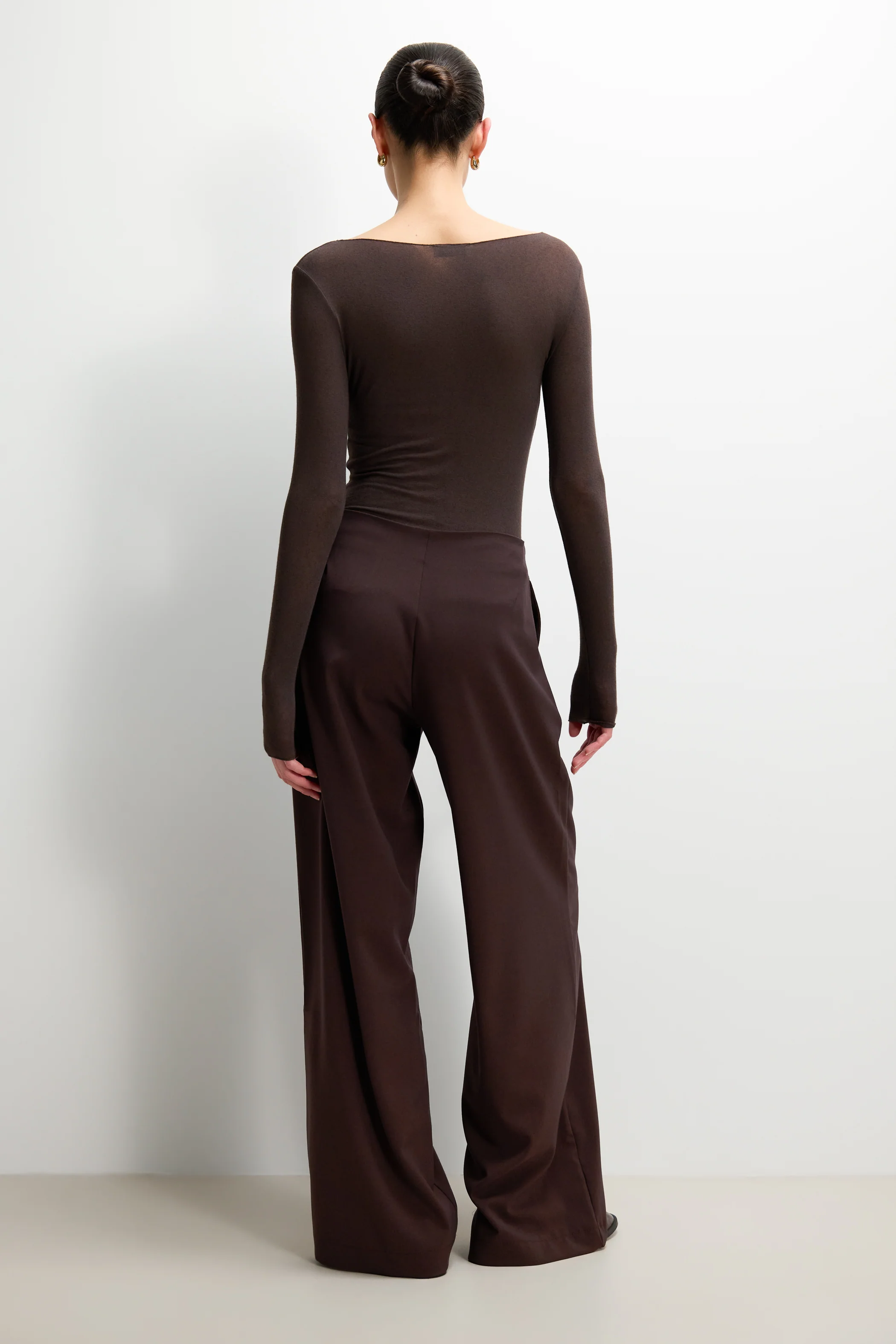 Neve Drawstring Trousers | Espresso Brown - Image 5
