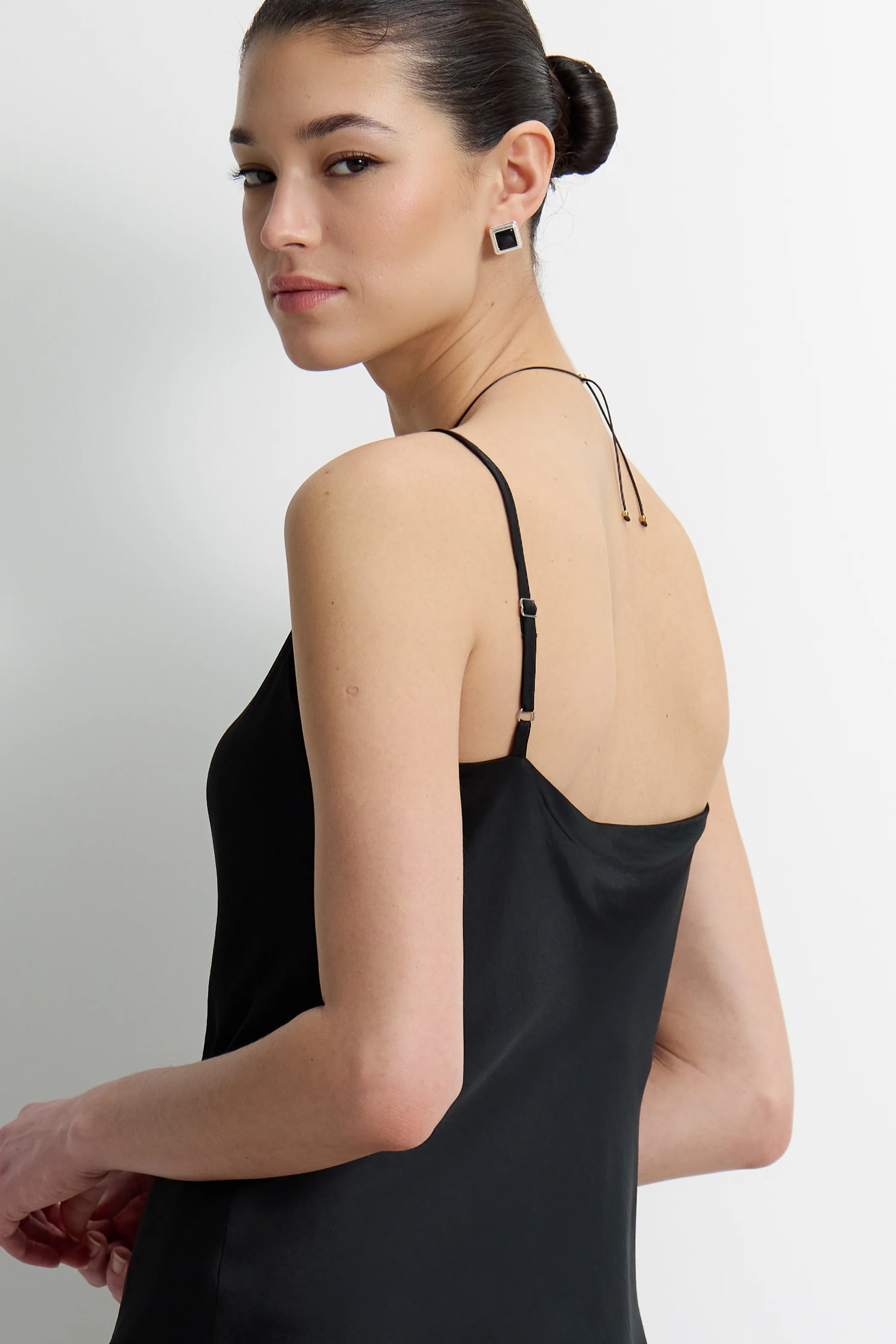 Odette Satin Vest | Black - Image 2