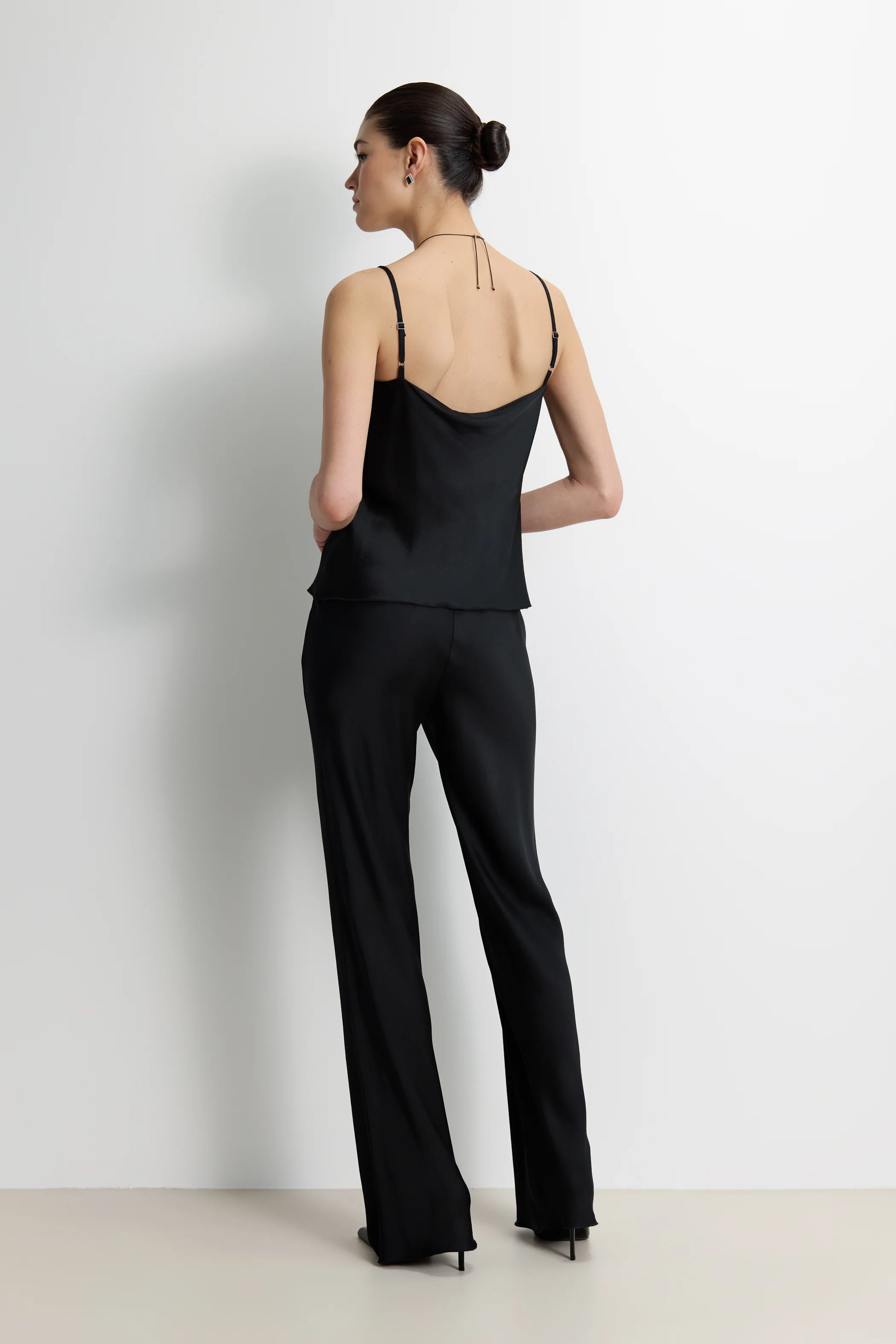 Odette Satin Vest | Black - Image 3