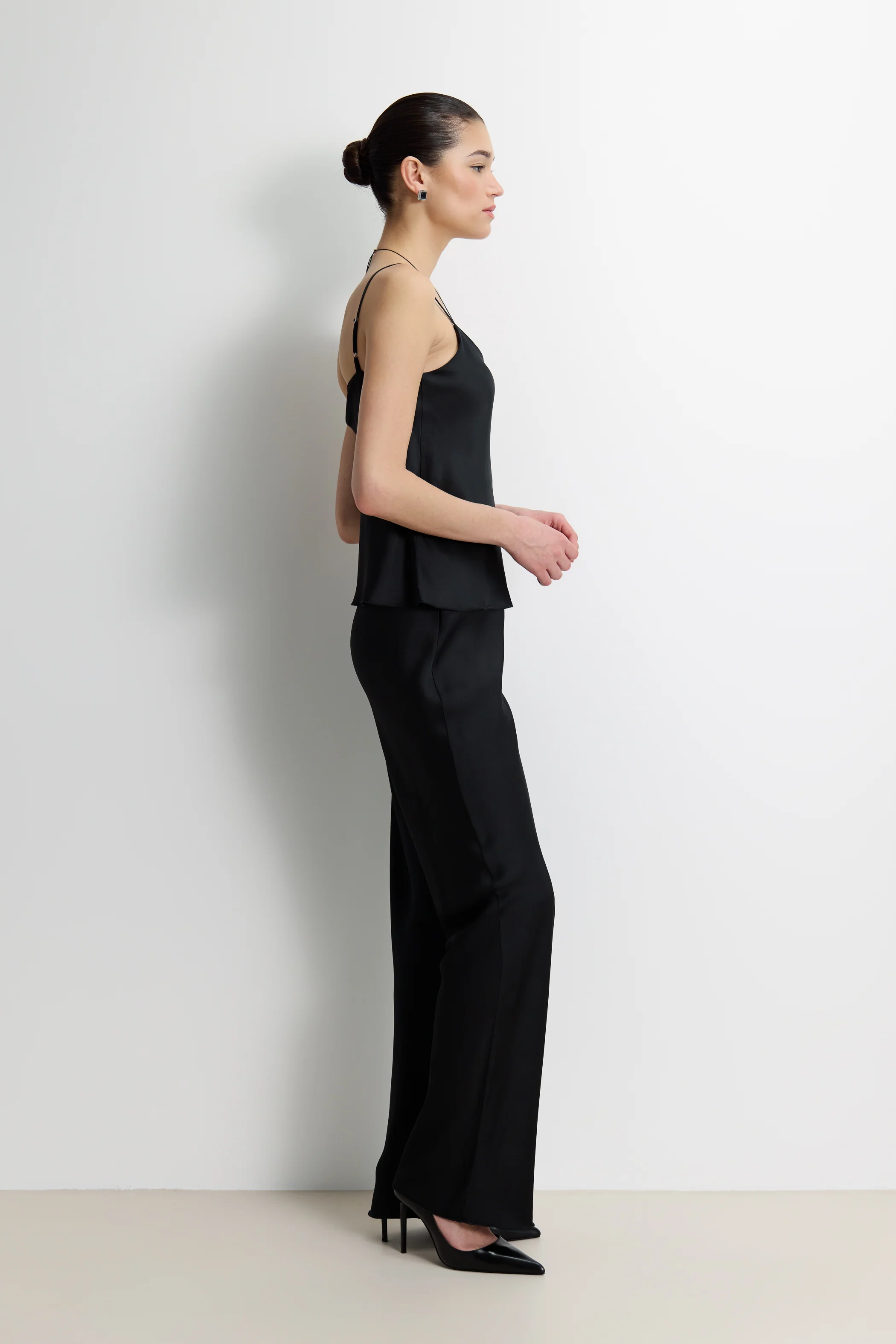 Odette Satin Vest | Black - Image 4