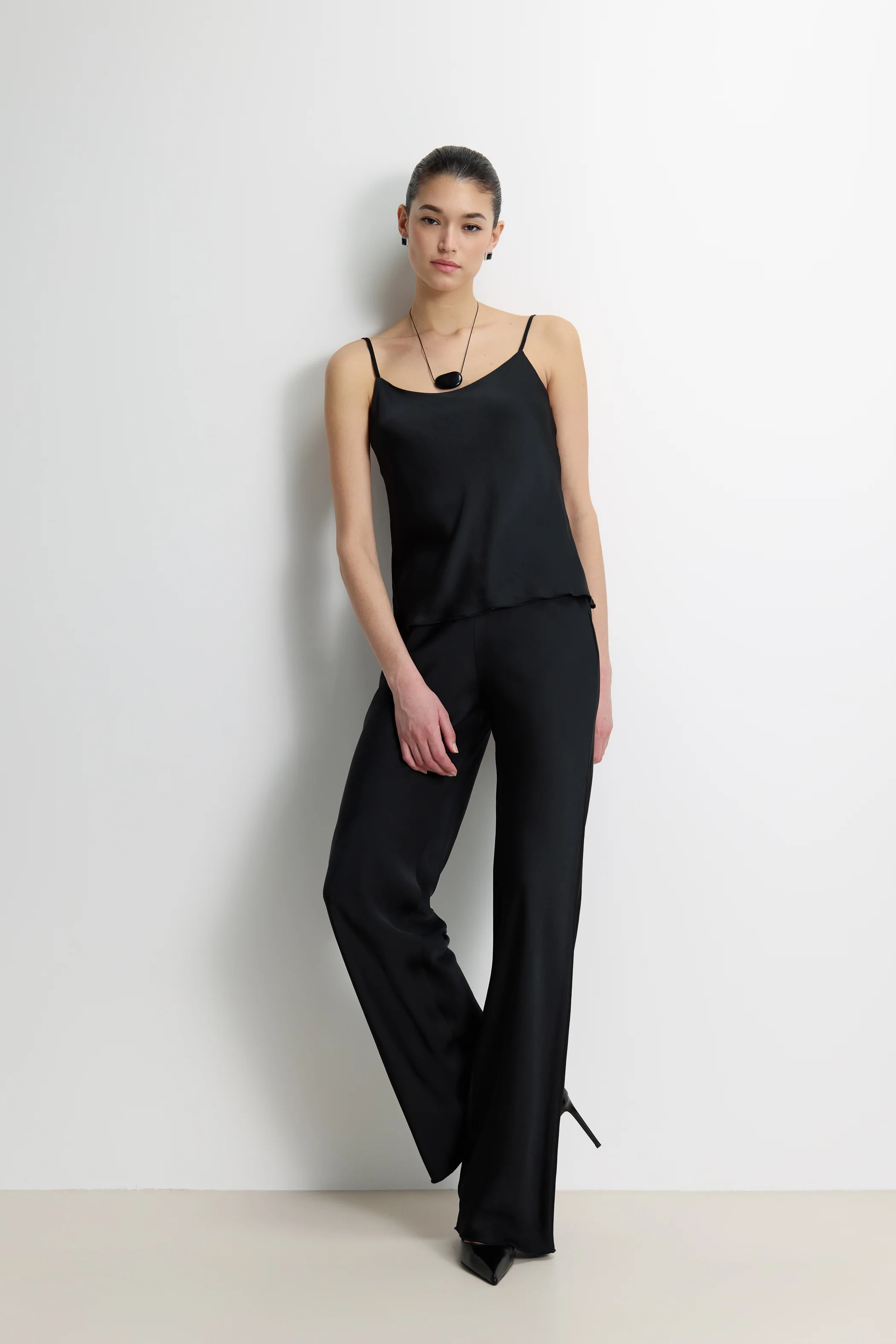 Odette Satin Vest | Black - Image 5