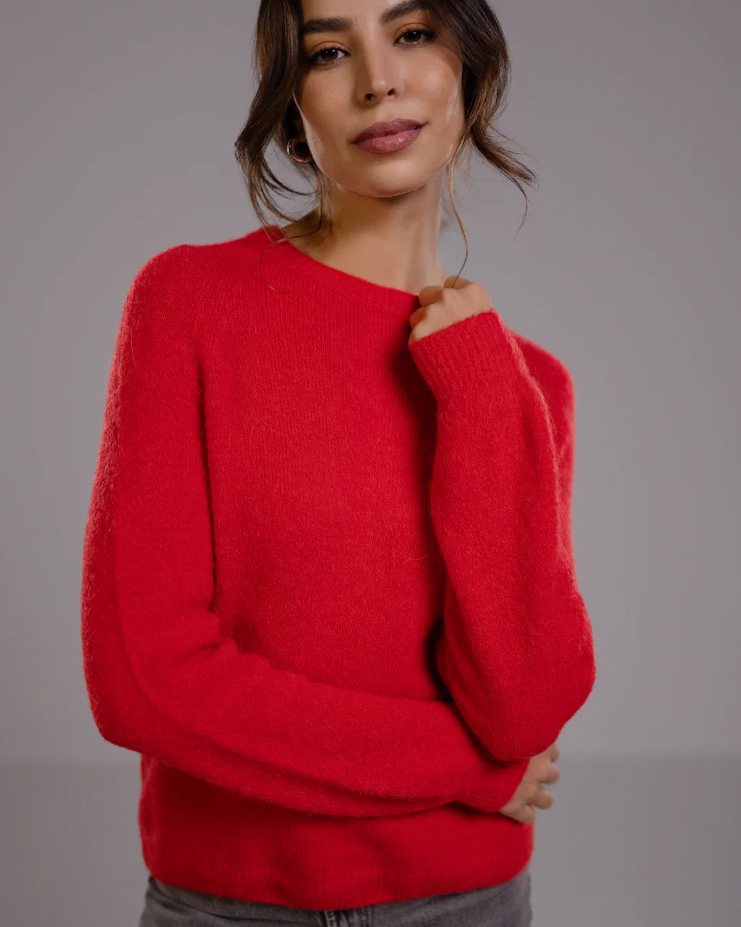 Priscilla Sweater | Red | Alpaca Blend - Image 2