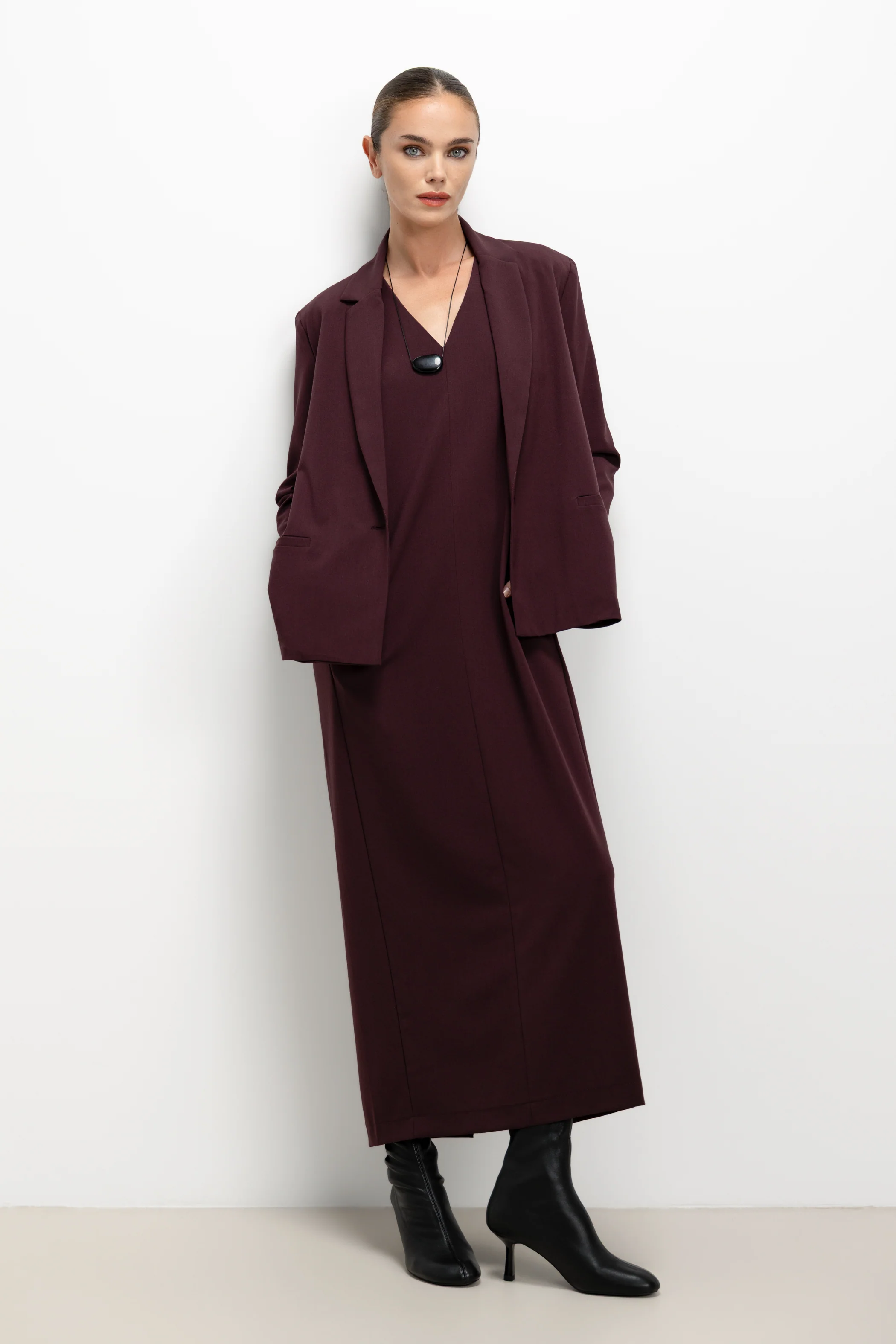 Neve Dress | Burgundy - Image 4