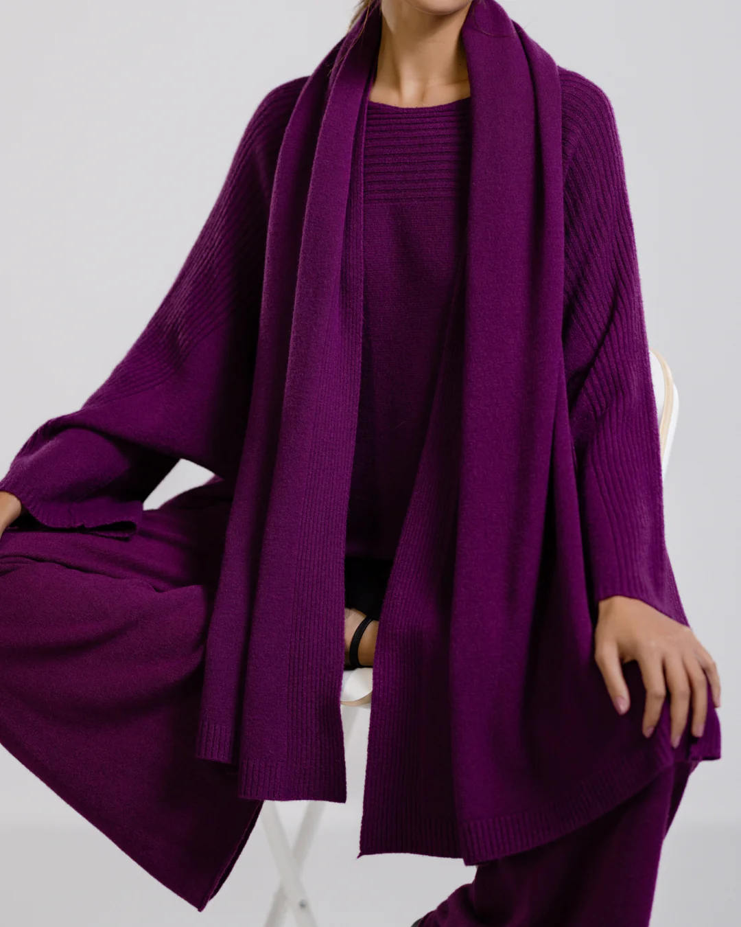 Ribbed Shawl | Violet - Image 3