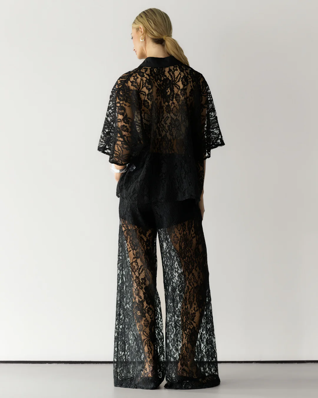 Roxie Lace Shirt | Black - Image 3