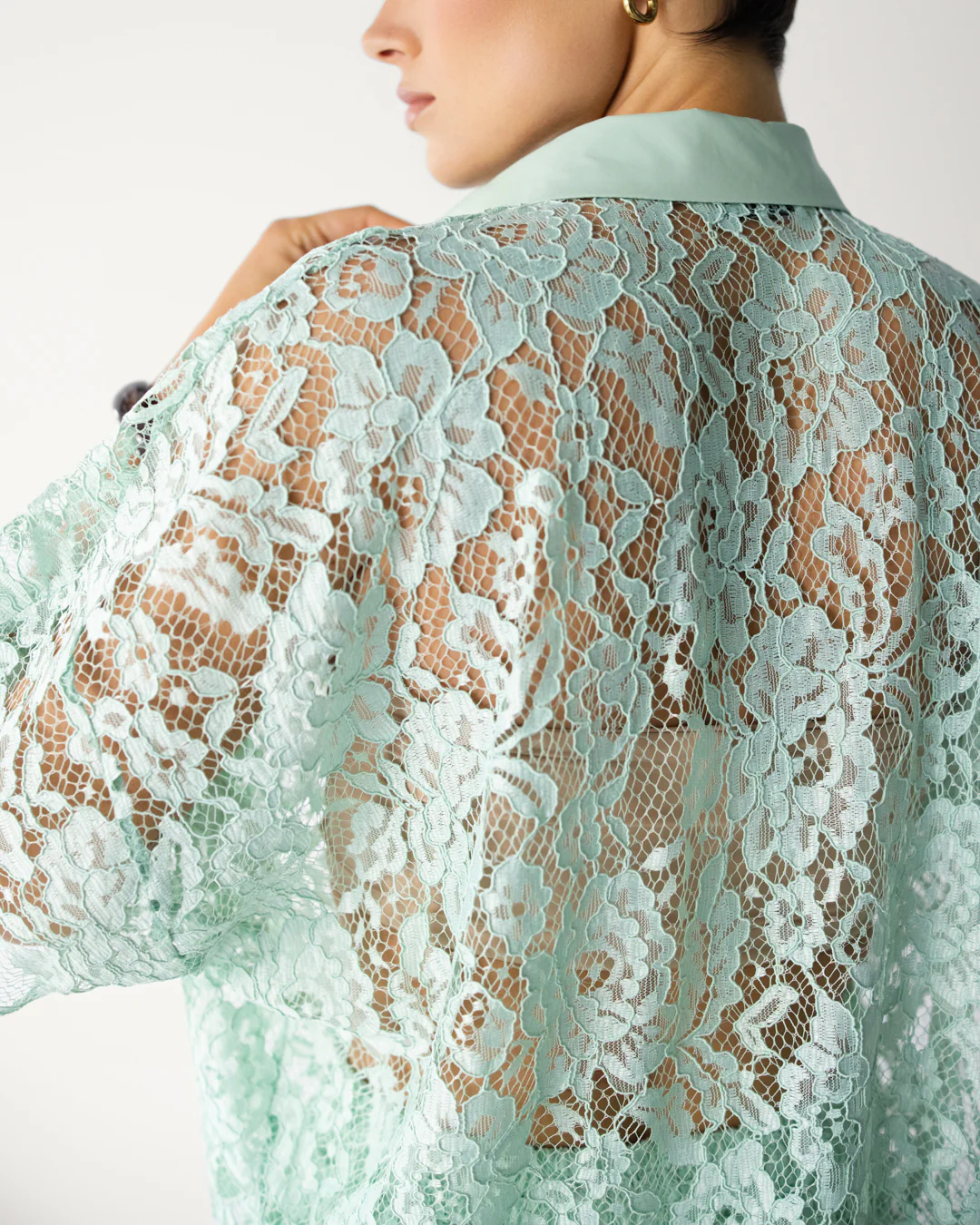 Roxie Lace Shirt | Mint - Image 4