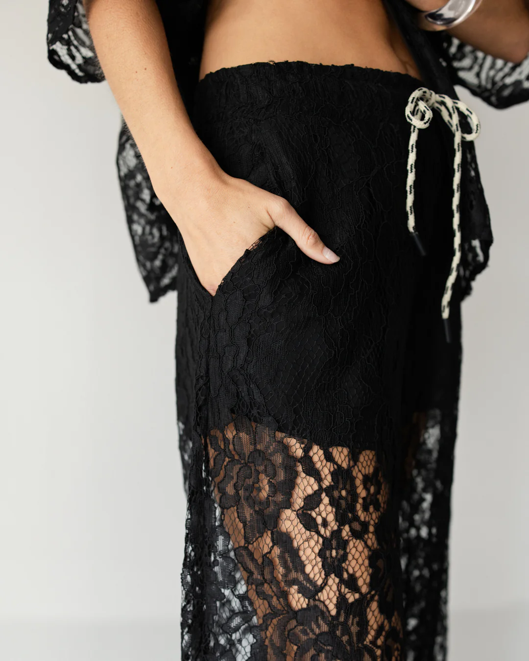 Roxie Lace Trousers | Black - Image 3