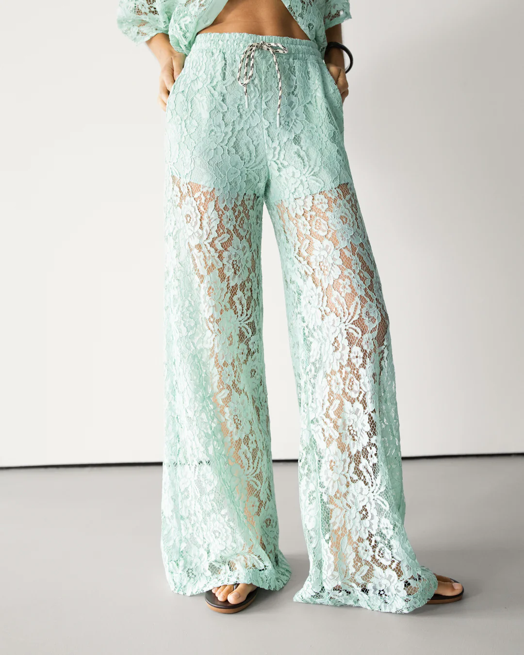 Roxie Lace Trousers | Mint - Image 7