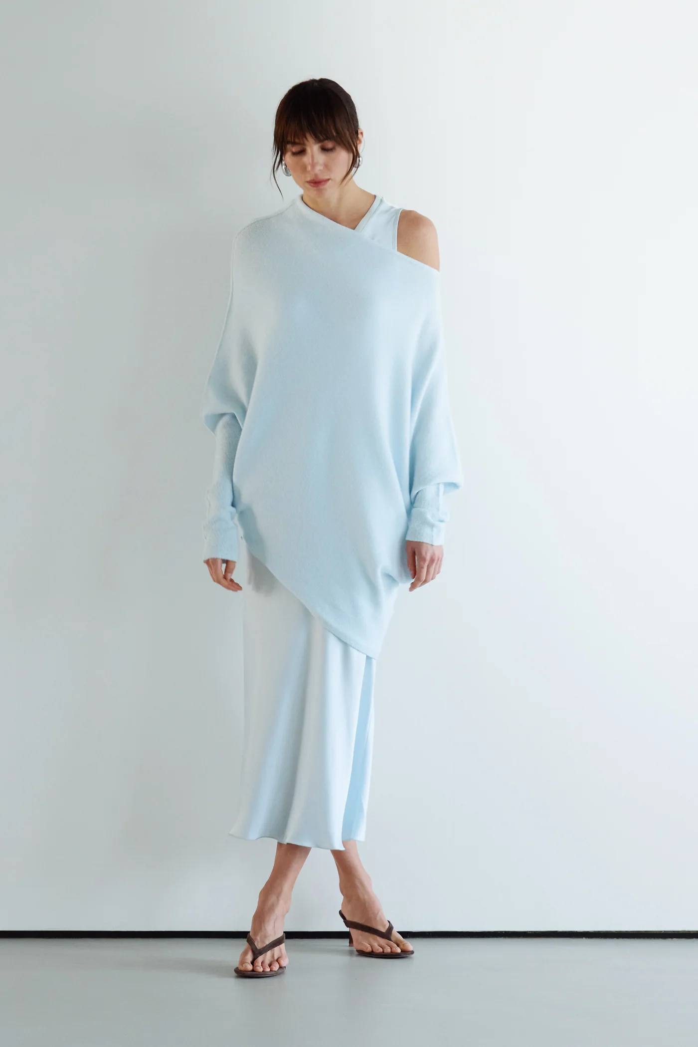 Asymmetric Draped | Glacier | Seamless Knit - Image 5