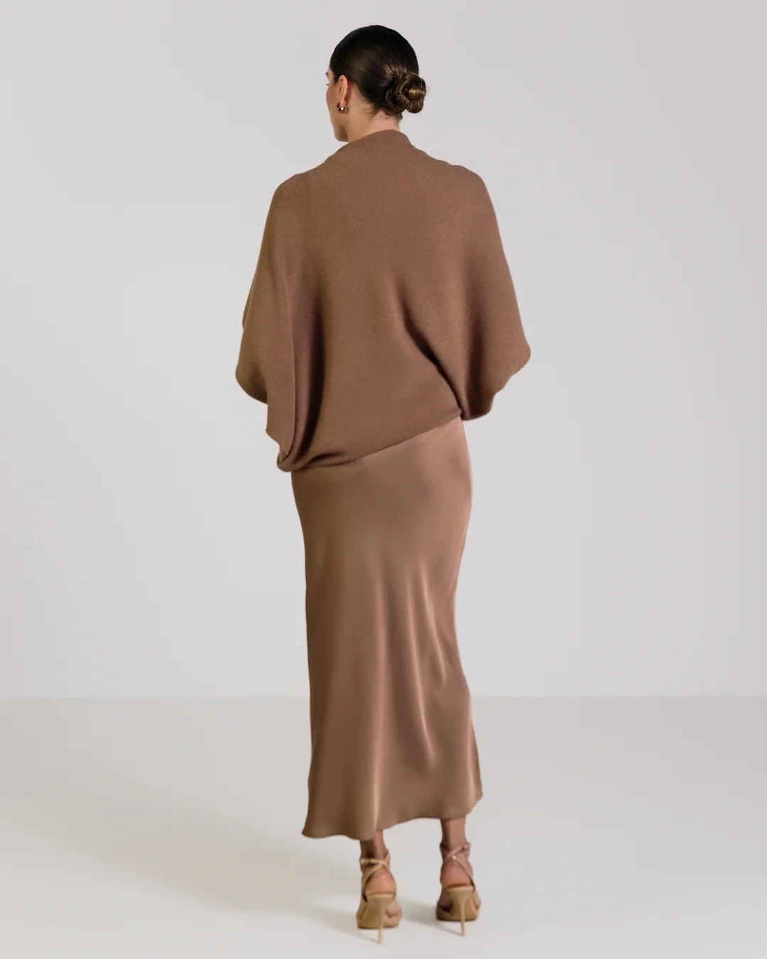 Sabrina Sleeveless Satin Dress | Maple - Image 4
