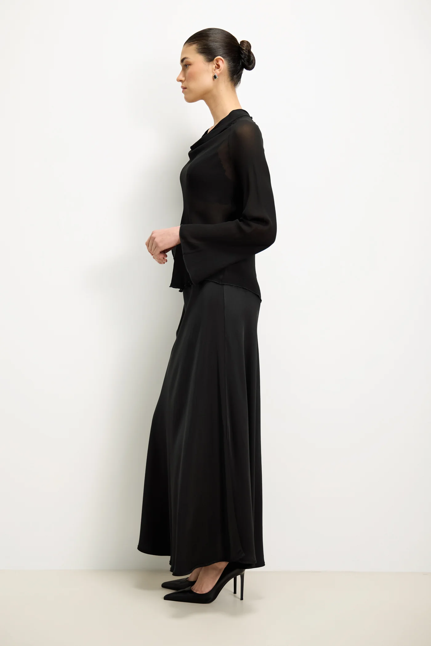 Serafina Chiffon Blouse | Black - Image 4