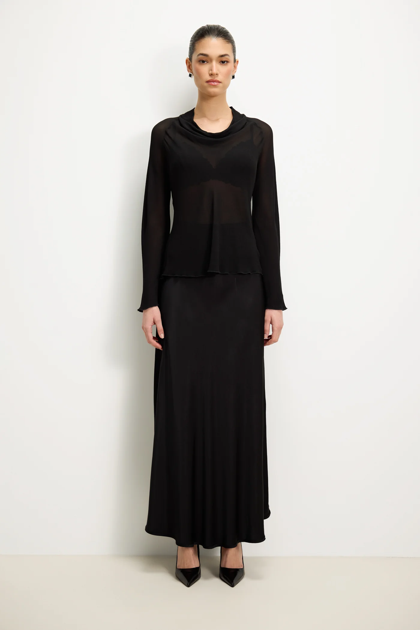 Serafina Chiffon Blouse | Black - Image 5