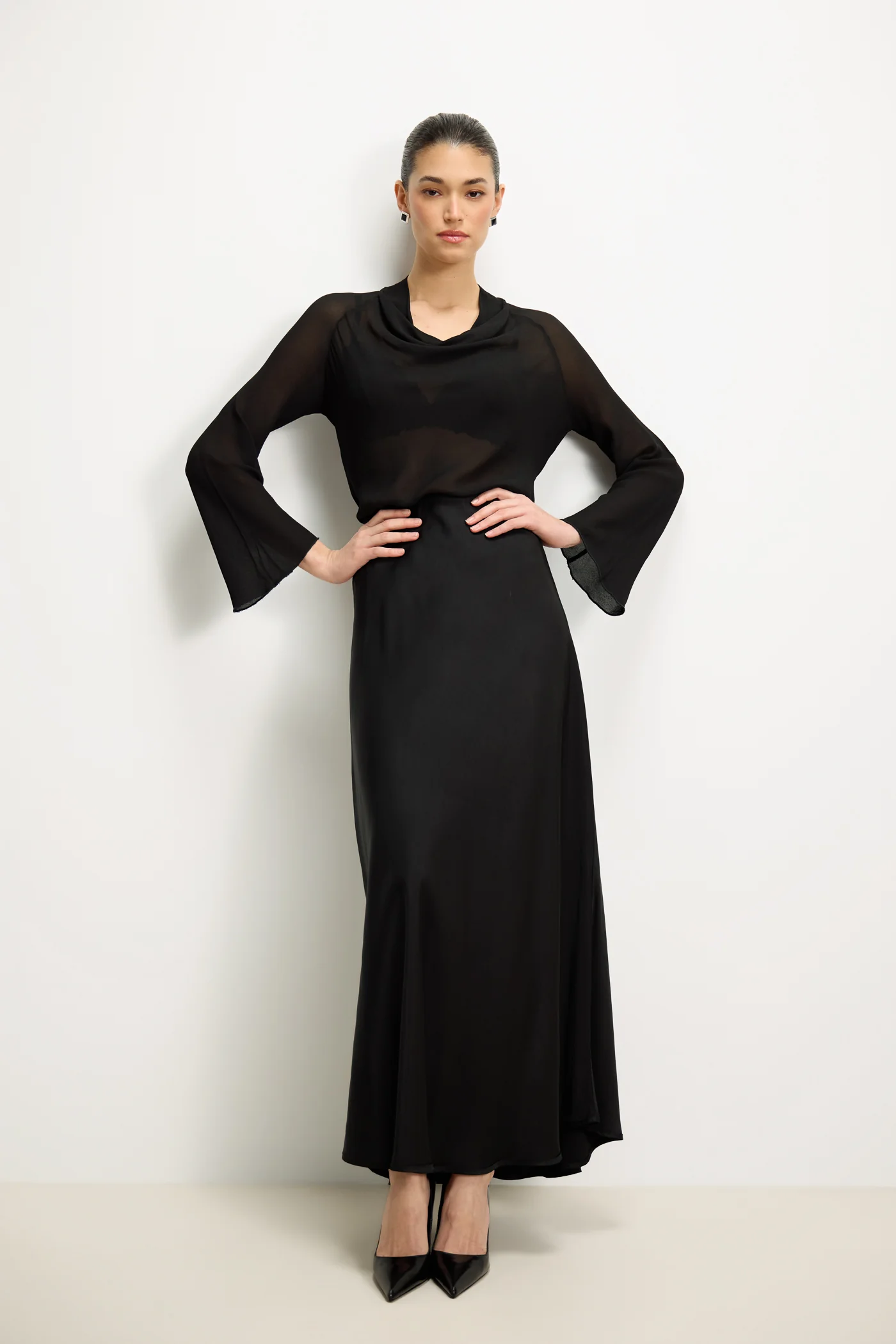 Serafina Chiffon Blouse | Black - Image 6