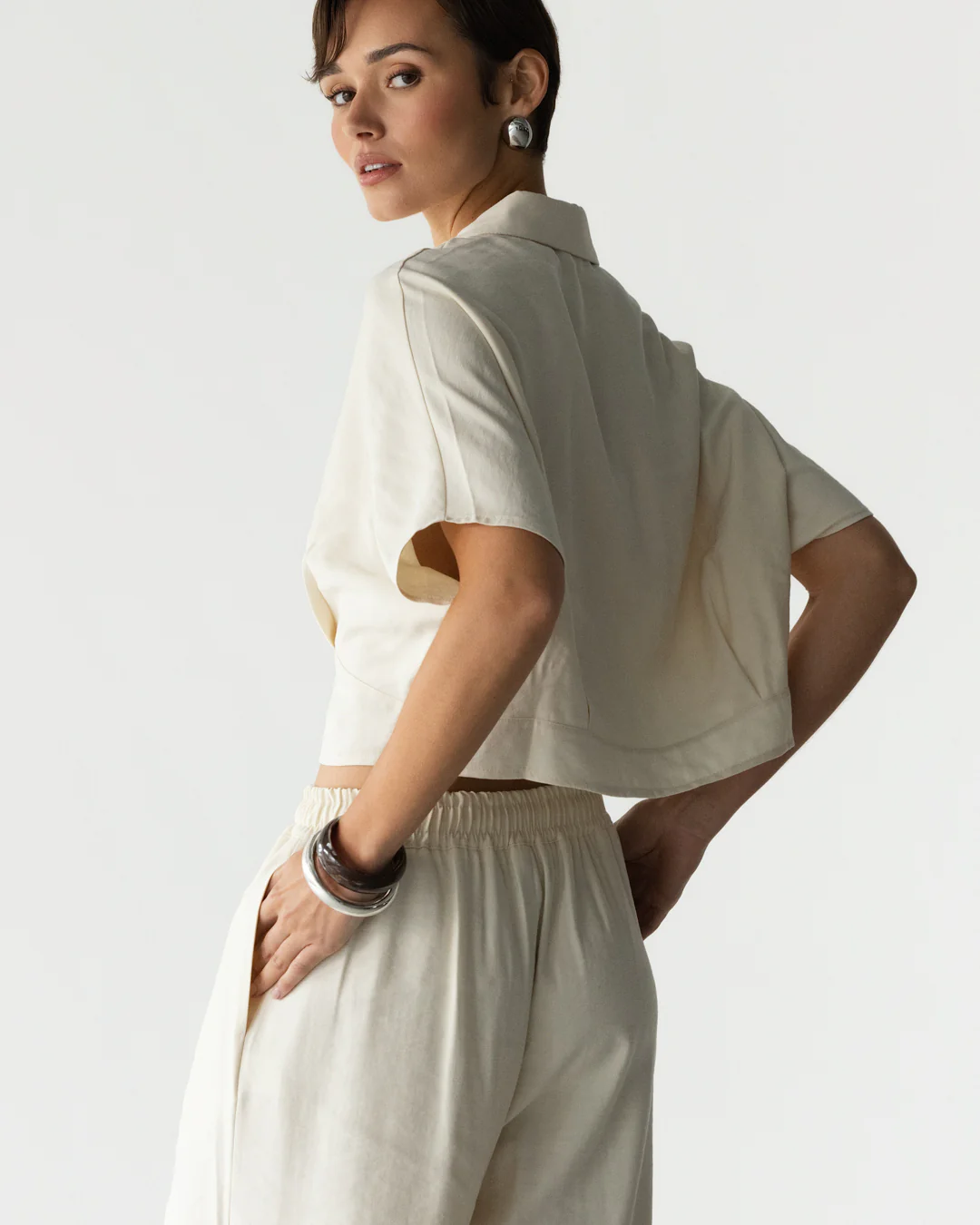 Serena Boxy Shirt | Ivory - Image 2