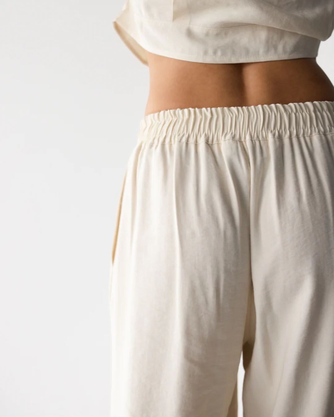 Serena Drawstring Trousers | Ivory - Image 7