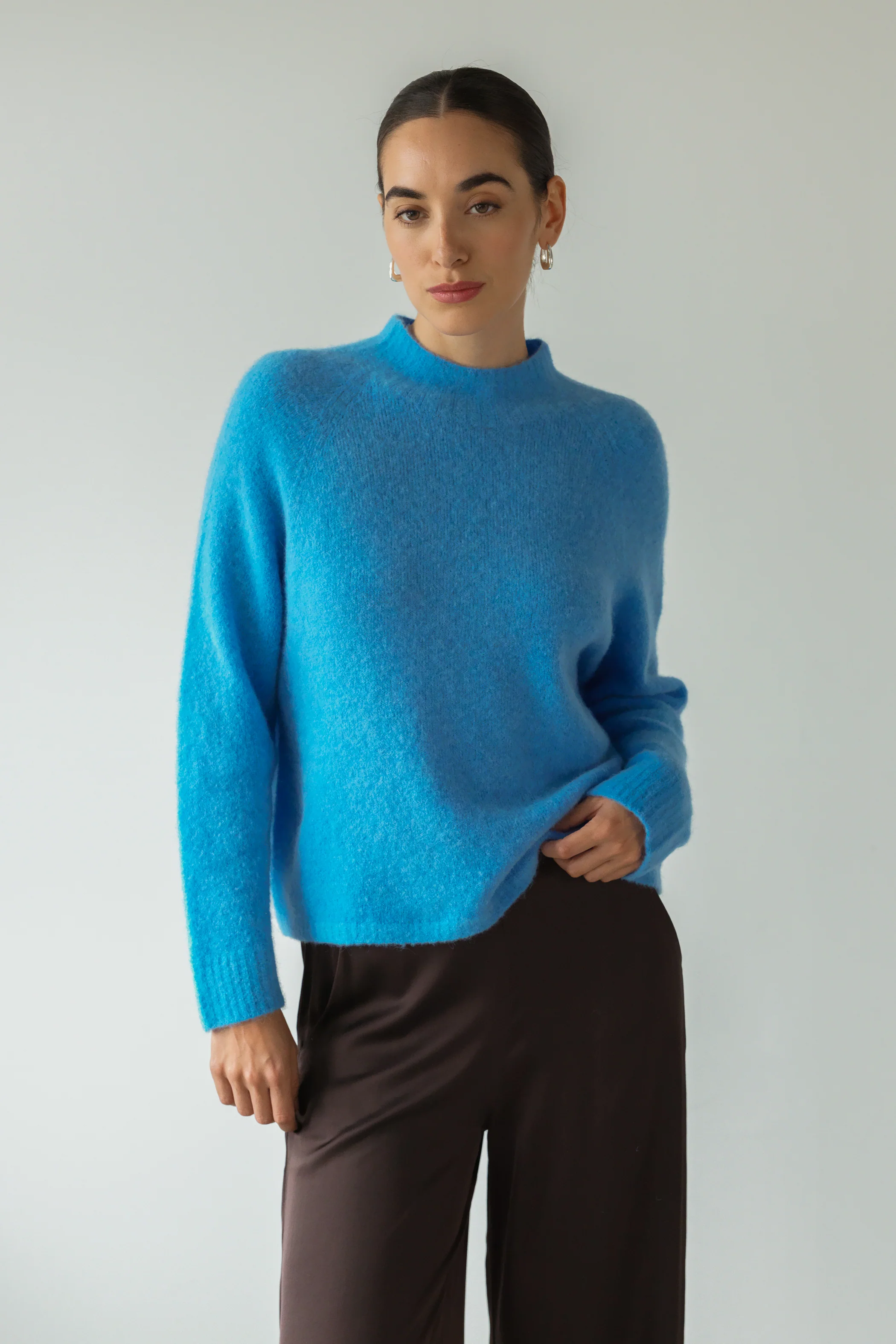 Sienna Sweater | Azure Blue | Alpaca-Wool Blend - Image 2