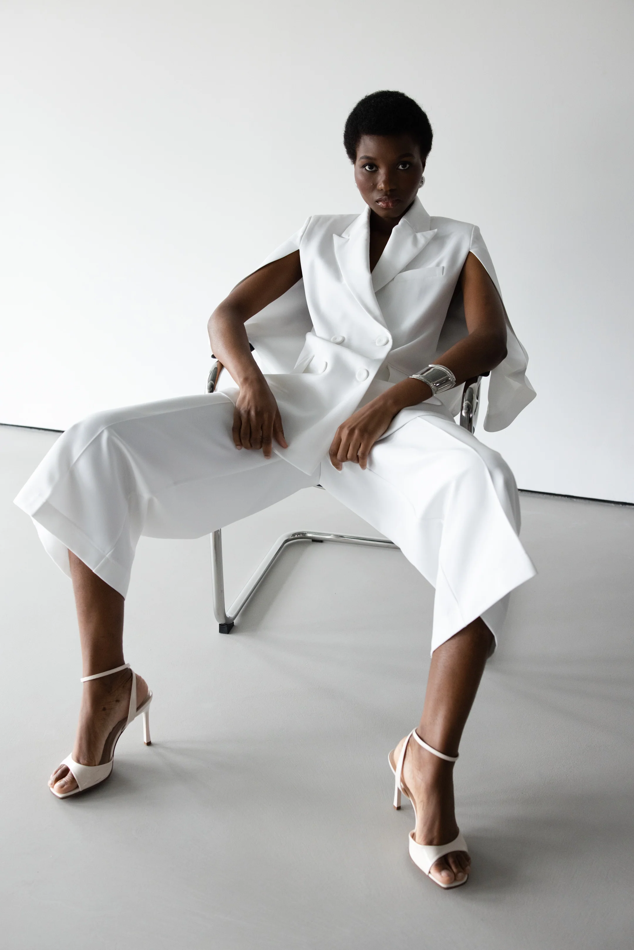 Spencer Tailored Blazer | White - Image 7